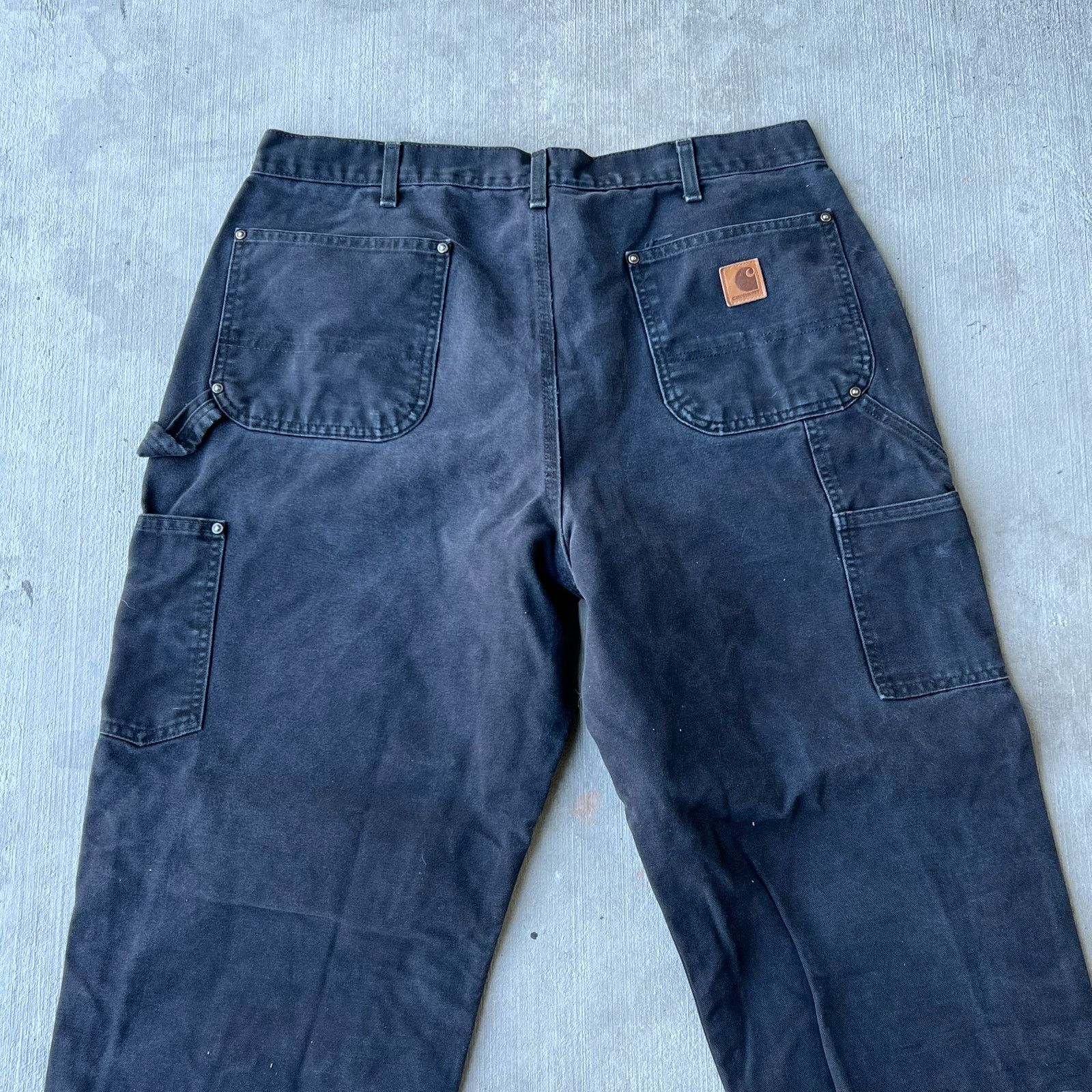 Carhartt × Vintage Carhartt faded black double knee work wear carpenter pants Size US 36 / EU 52 - 7 Thumbnail