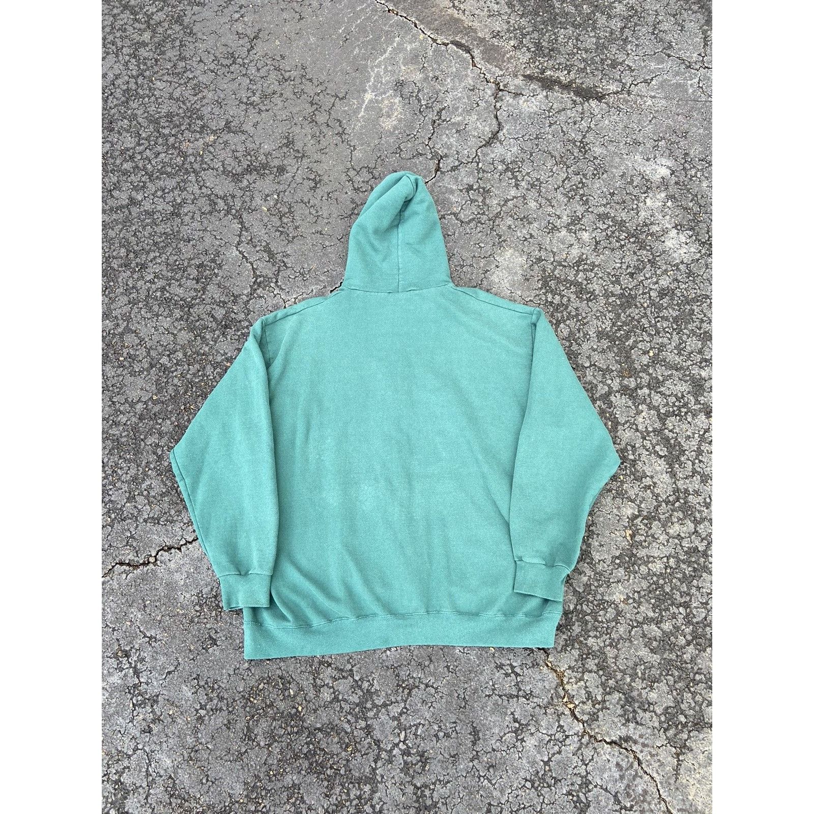 Vintage Crazy Vintage 90’s Thick Forest Green Boxy Hooded Sweatshirt Size US XL / EU 56 / 4 - 4 Thumbnail