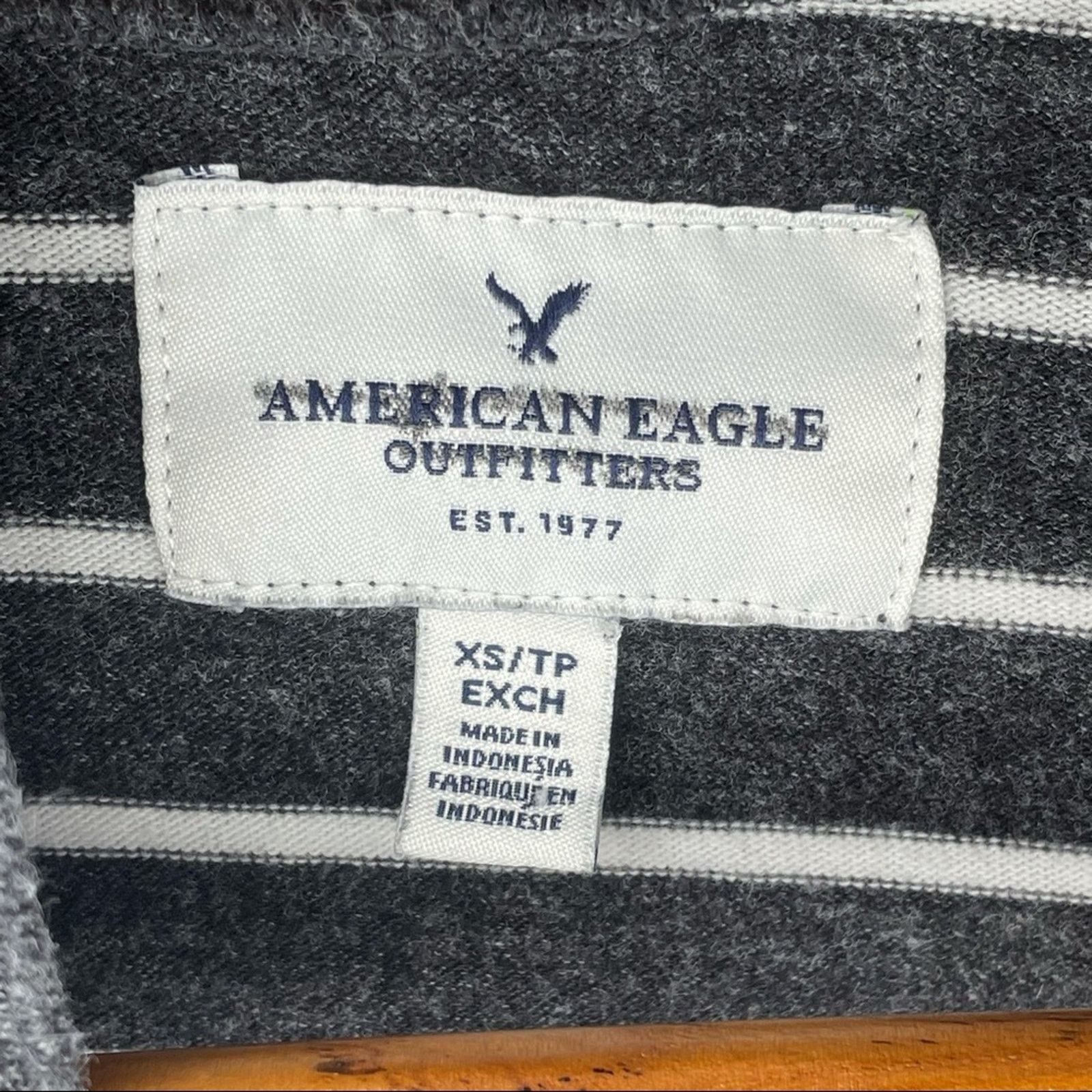 American Eagle Outfitters American Eagle Striped Knit Hoodie Size XS / US 0-2 / IT 36-38 - 3 Thumbnail