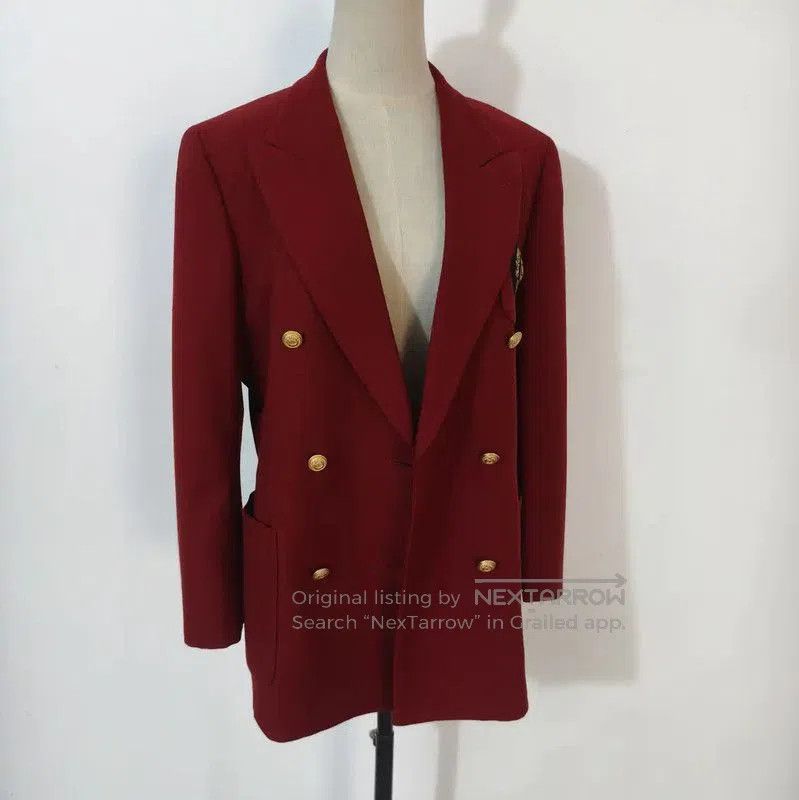 Burberry Burberry Red Wool Women's Long Sleeve Cardigan. Size M / US 6-8 / IT 42-44 - 4 Thumbnail
