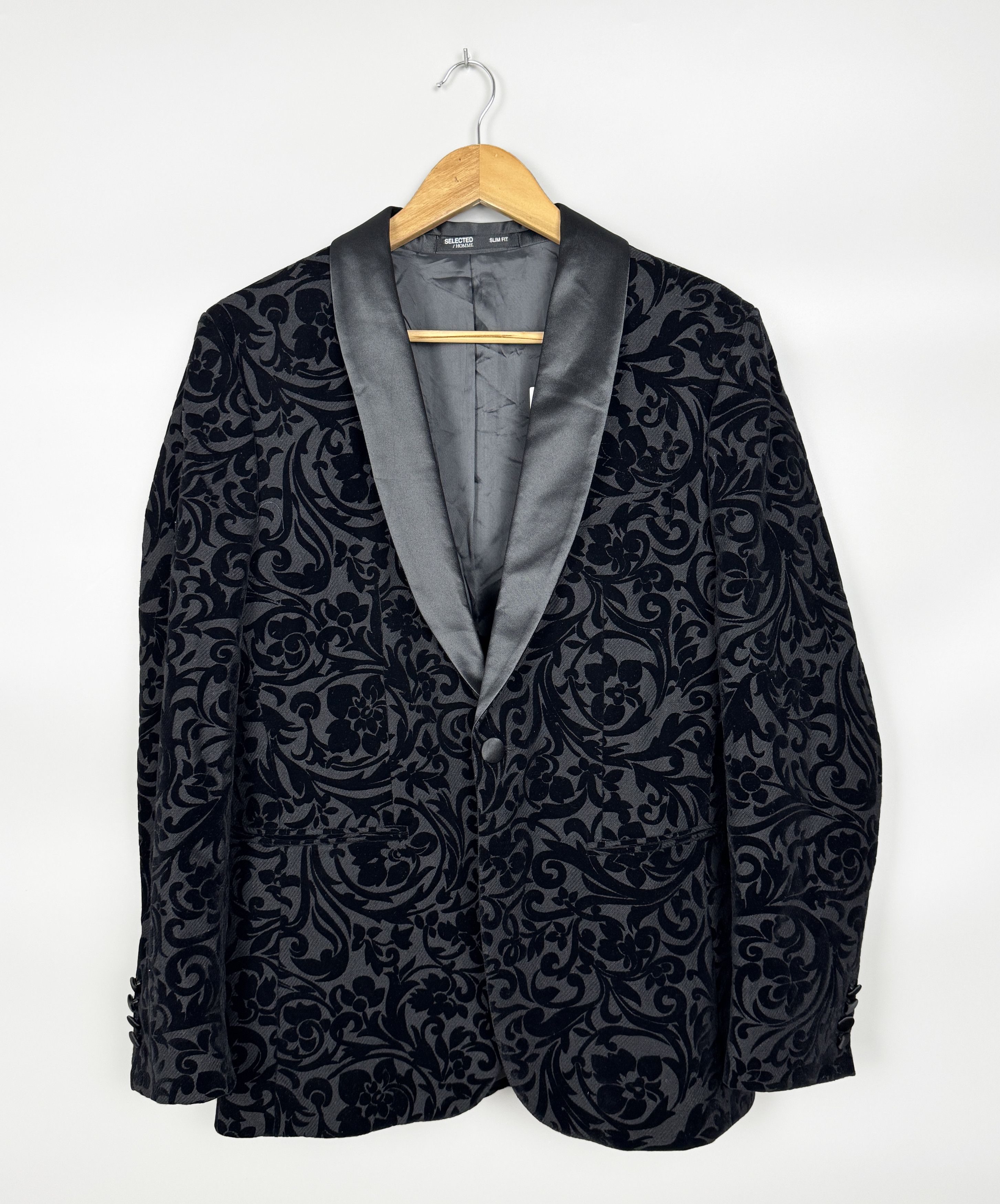 Selected Homme NWT RRP 240$ Selected Homme SLHSLIM EDDIE SHAWL Blazer Size 38R - 3 Thumbnail