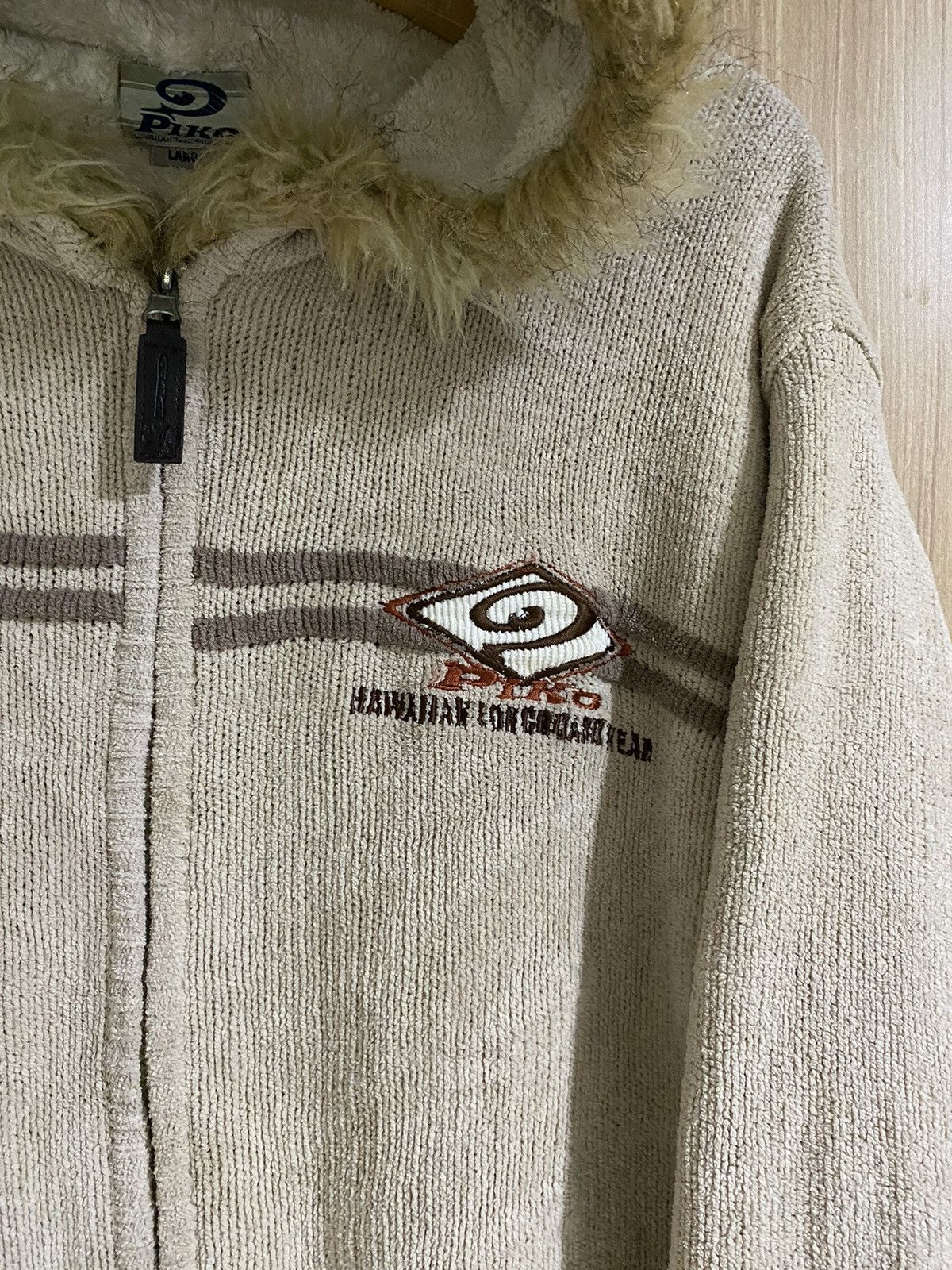 If Six Was Nine × Japanese Brand × Le Grande Bleu (L.G.B.) Piko embroidery poem fur zip hoodie lgb ifsixwasnine Size US L / EU 52-54 / 3 - 6 Thumbnail