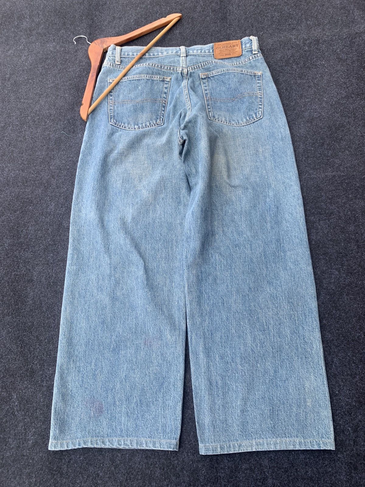 Japanese Brand BAGGY GL HEART JEANS. Size US 33 - 2 Thumbnail