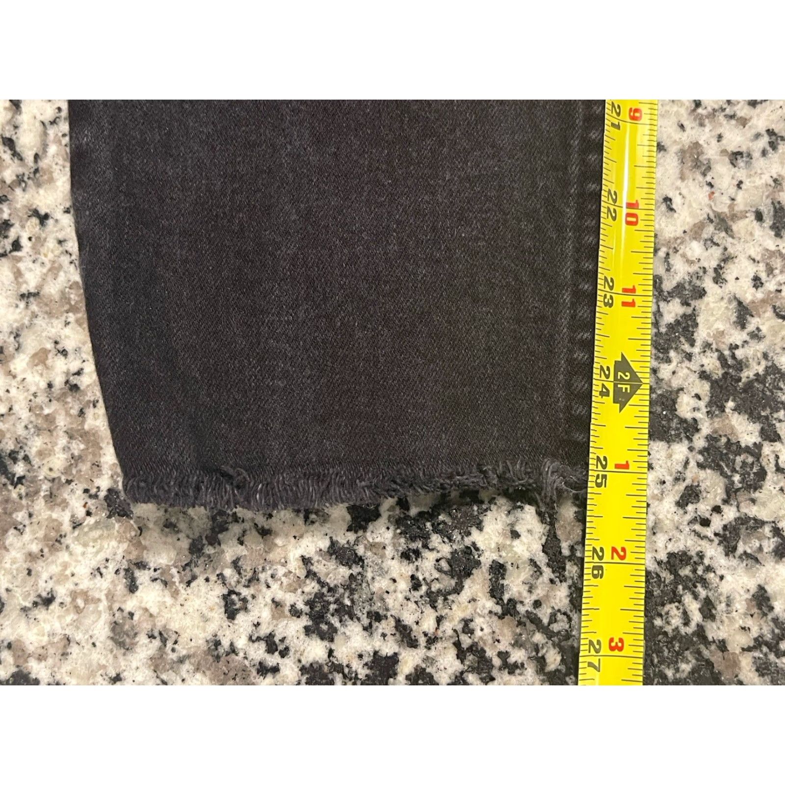 RE/DONE RE/DONE Originals Cotton Skinny Jeans Black Hemless Bottom High Waist Sz 27 Size 27" / US 4 / IT 40 - 6 Thumbnail