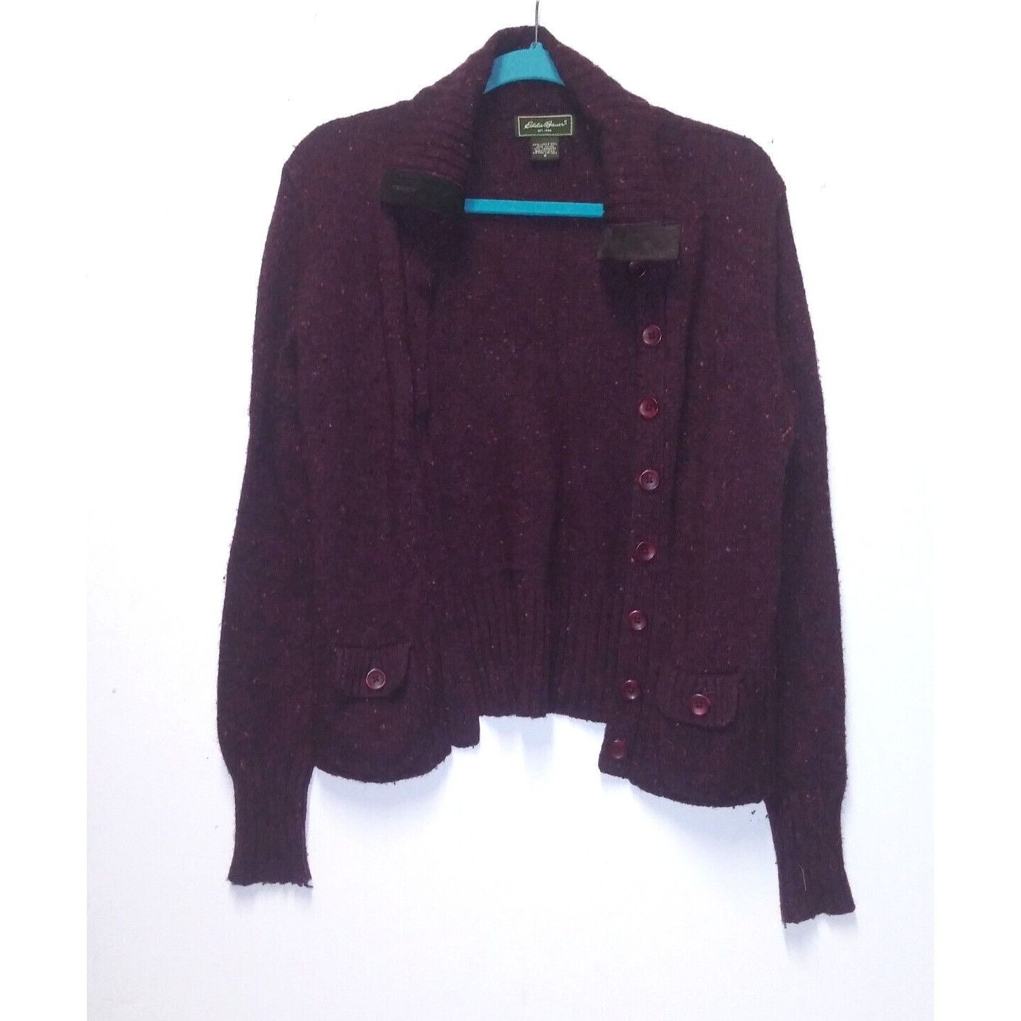 Eddie Bauer Eddie Bauer Cardigan Sweater Lambswool Blend Sz S Womens PLU Size L / US 10 / IT 46 - 1 Thumbnail