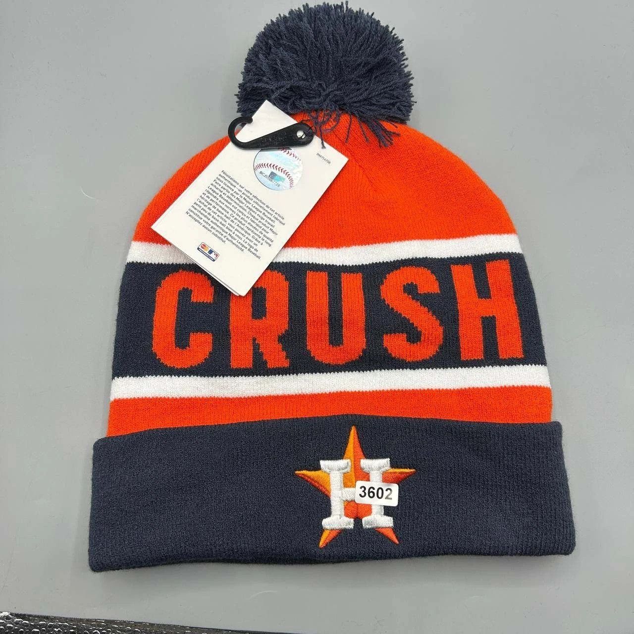 Nike Houston Astros x Nike Hat Men Cuffed Beanie Pom Pom Cap New Size ONE SIZE - 4 Thumbnail