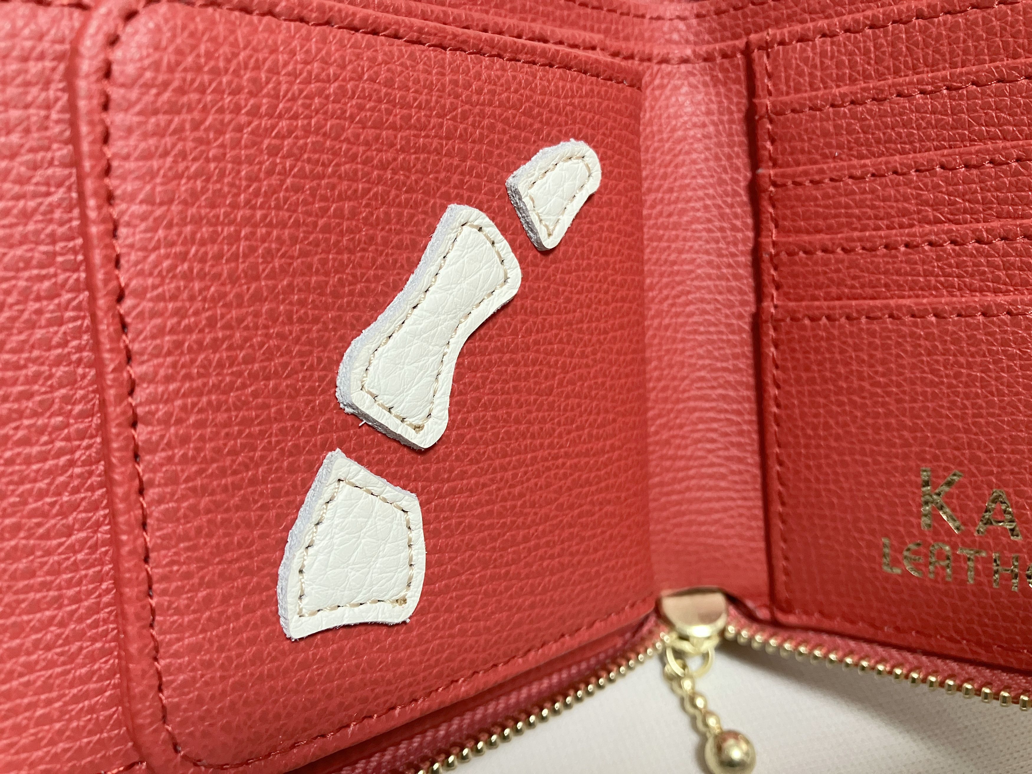 Kapital Kapital THUMBS UP BONE HAND ZIP leather wallet red Size ONE SIZE - 5 Thumbnail