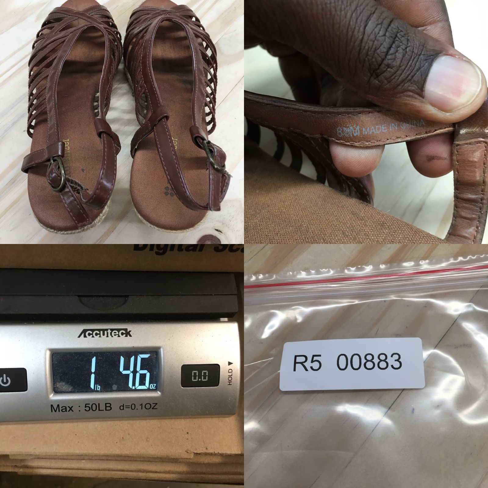 Naturalizer Naturalizer Sandals Womens 8.5 M Espadrille Slingback Brown Leather Wedge Heels Size US 9 / IT 39 - 9 Thumbnail