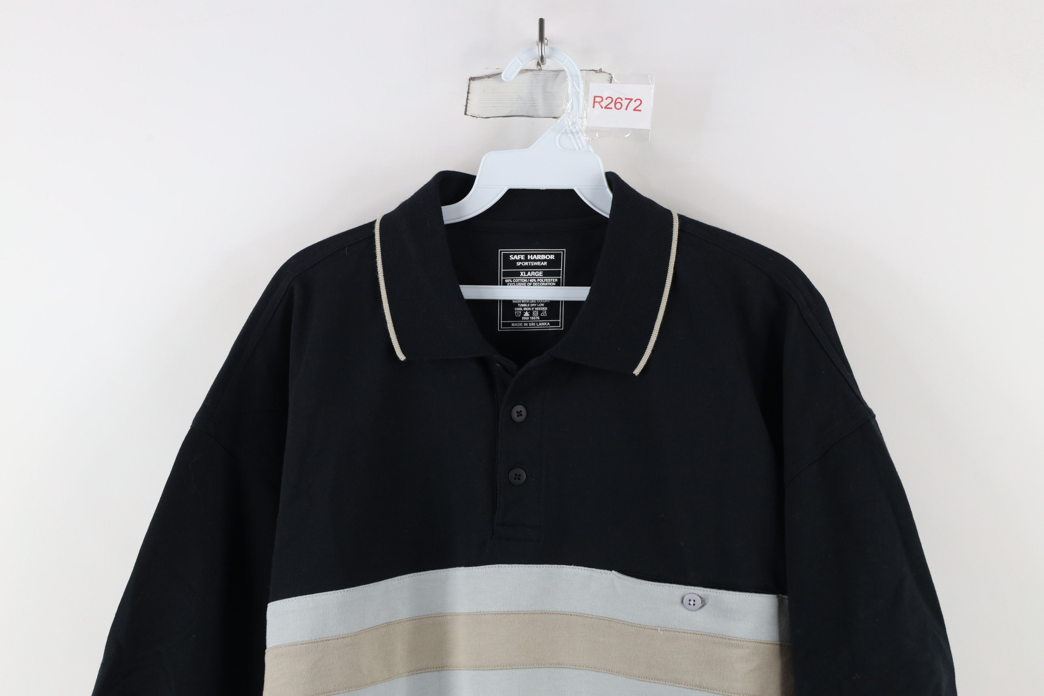 Vintage Vintage 90s Streetwear Block Striped Pullover Polo Shirt Size US XL / EU 56 / 4 - 2 Thumbnail