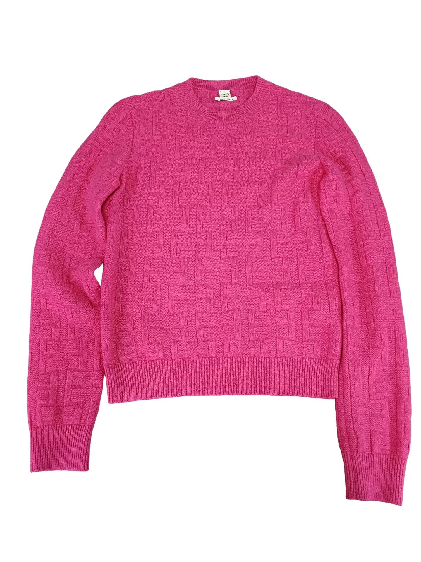 Hermes Hermes Pink Virgin Wool Knit Sweater Size FR 34 Size XS / US 0-2 / IT 36-38 - 1 Thumbnail