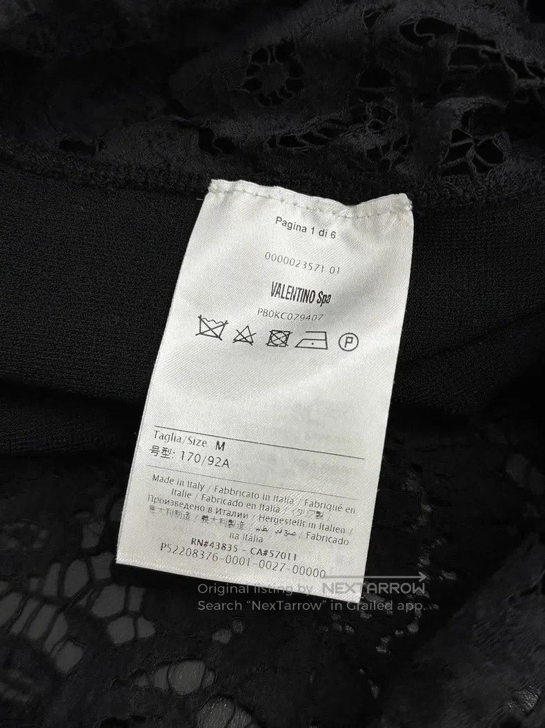 Valentino Valentino Black lace cut-out short-sleeved top knitted swe Size M / US 6-8 / IT 42-44 - 5 Thumbnail