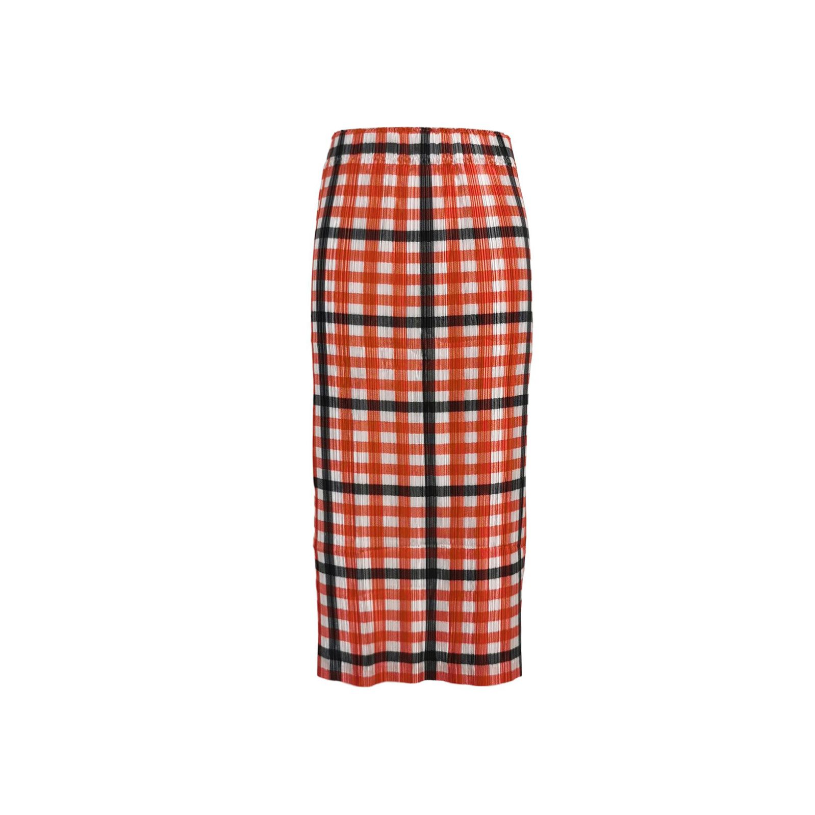 Burberry Burberry Color-Blocked Check Midi Skirt 0079 Size US 27 - 1 Thumbnail