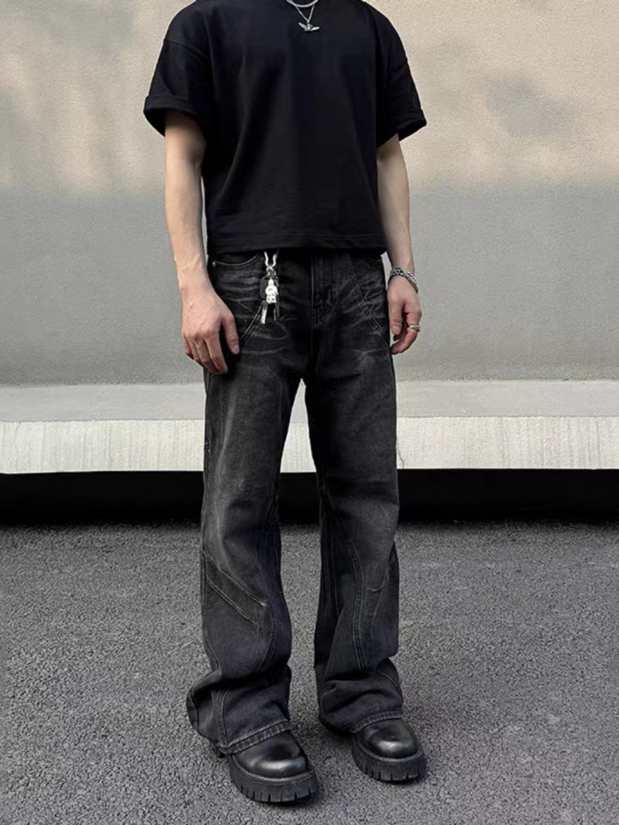 Japanese Brand × Jean High street washed straight micro flare jeans Size US 32 / EU 48 - 2 Thumbnail