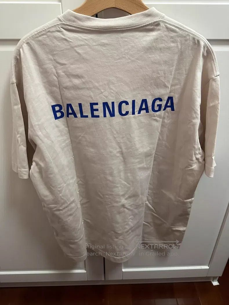 Balenciaga Balenciaga Home Short Sleeve Oatmeal and Blue Size US XS / EU 42 / 0 - 4 Thumbnail