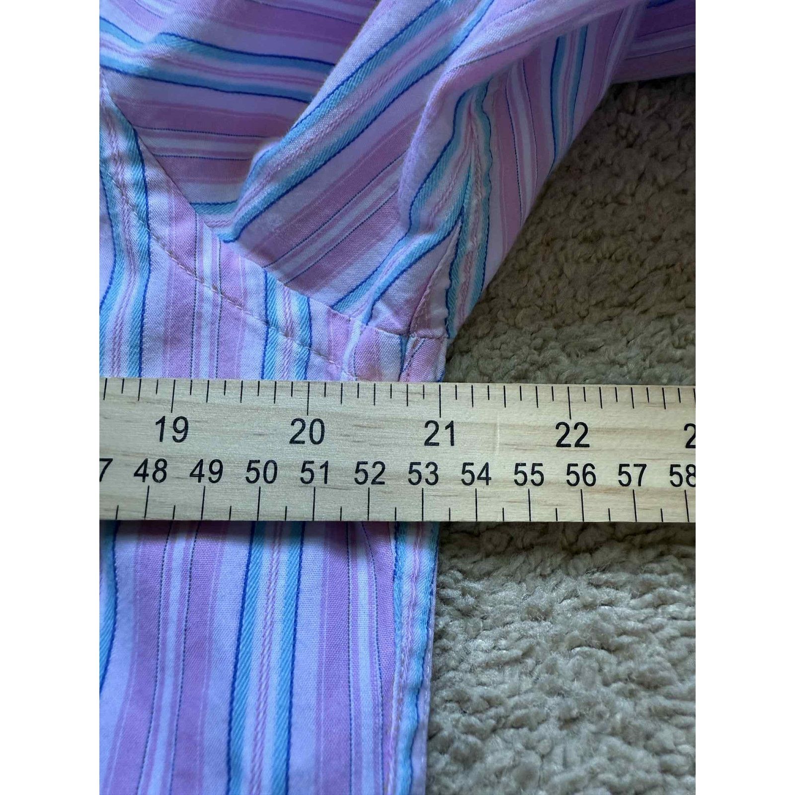Abercrombie & Fitch Abercrombie & Fitch Muscle Striped Button-Down Shirt Pink L Size US L / EU 52-54 / 3 - 8 Thumbnail