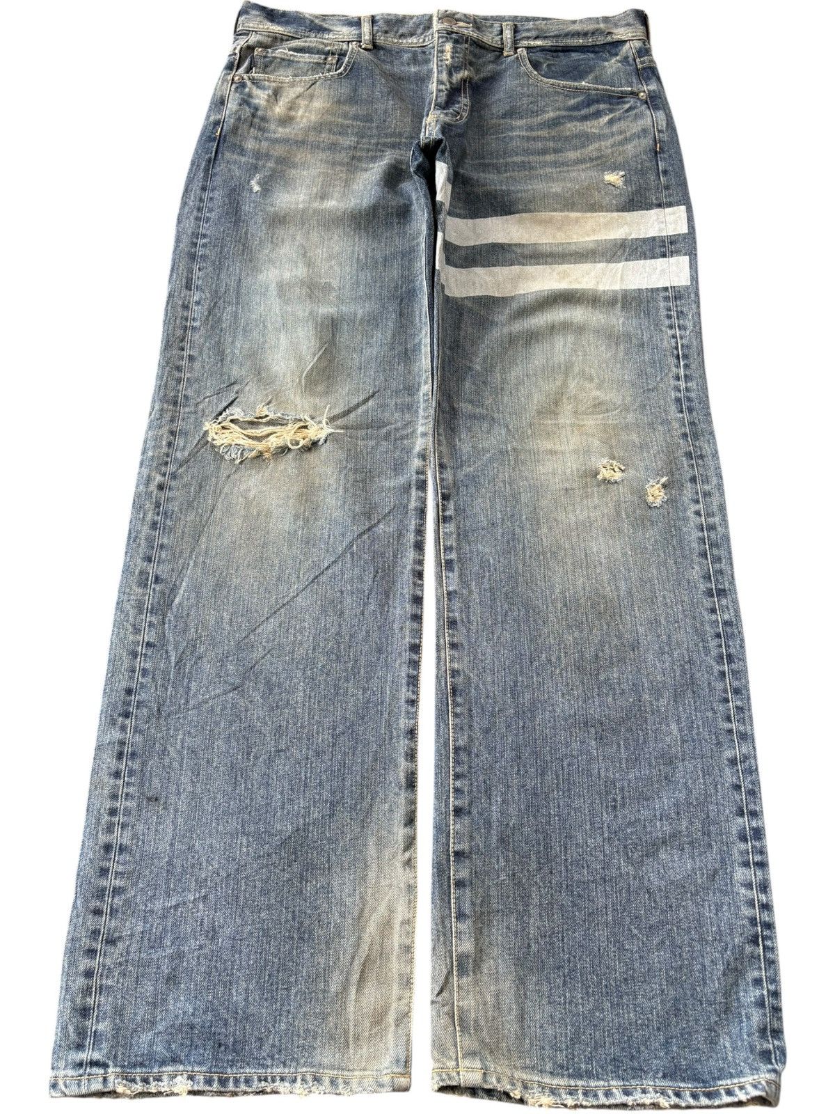 Tommy Jeans Vintage Tommy Big Logo Distress Baggy Jeans Size US 38 / EU 54 - 1 Thumbnail