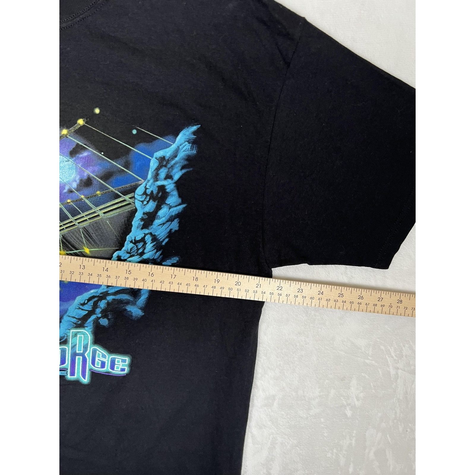 Anvil Vintage Royal Gorge Bridge T-Shirt Mens XL Black Glow In The Size US XL / EU 56 / 4 - 7 Thumbnail
