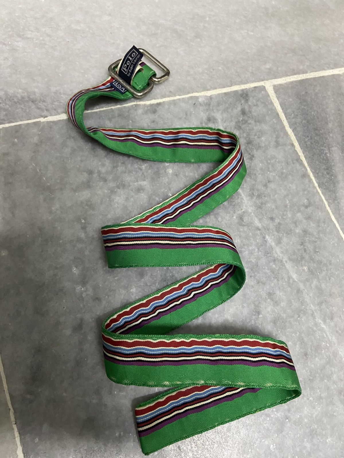 Polo Ralph Lauren Vintage Polo Ralph Lauren Striped Double D-Ring Belt Size ONE SIZE - 9 Thumbnail