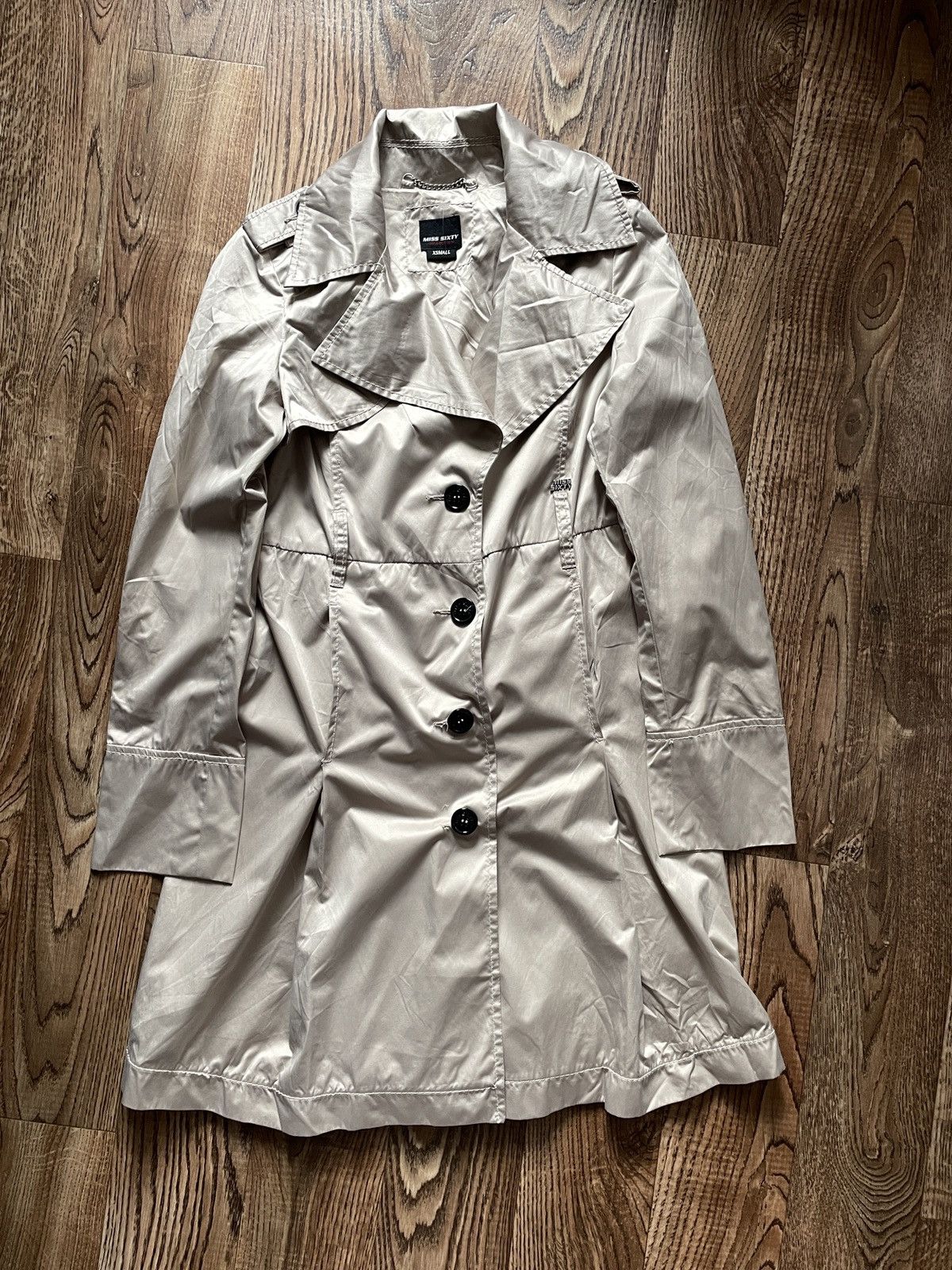 Miss Sixty Vintage Miss Sixty collection Light Trench Coat Long Jacket Size XS / US 0-2 / IT 36-38 - 1 Thumbnail