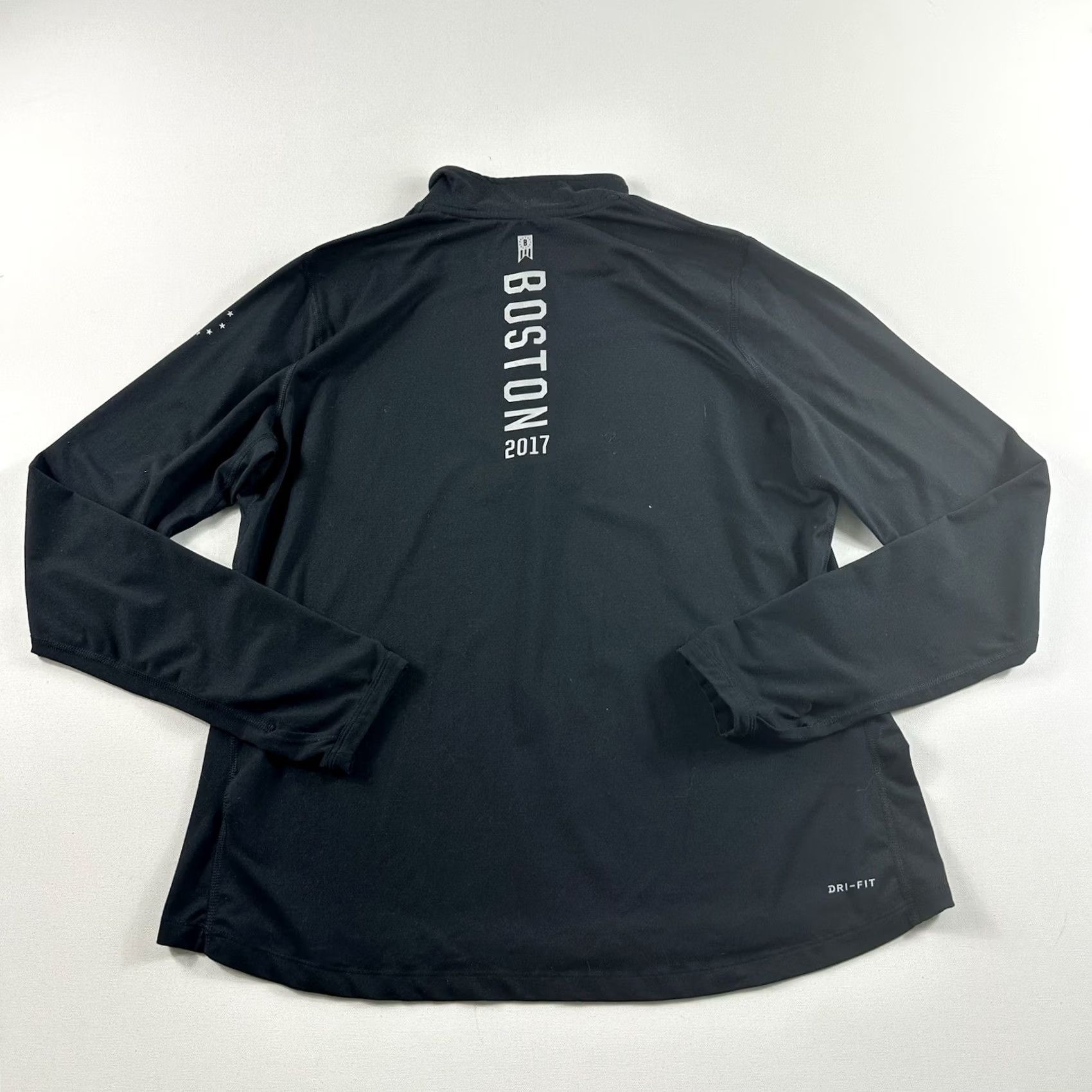 Nike Nike Running Dri-Fit Boston 2017 1/2 Zip Black 905857010 Womens XL Active Train Size ONE SIZE - 3 Thumbnail