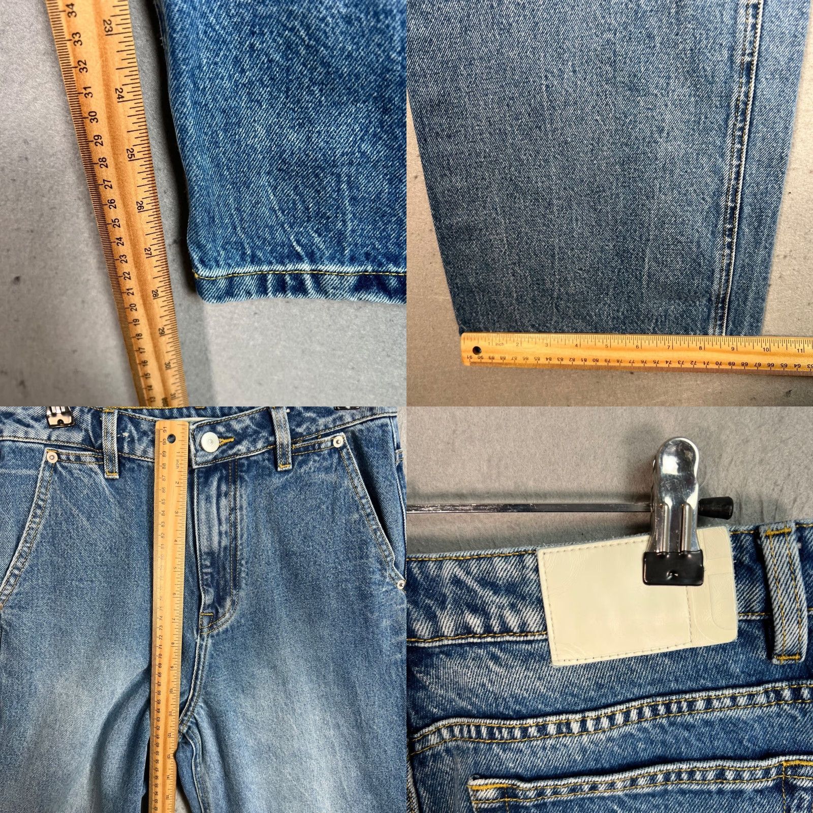 Denime Tageechita Women's Jeans Denim Blue Cotton Mid-Rise Straight 29 In Inseam Size M Size 32" / US 10 / IT 46 - 8 Thumbnail