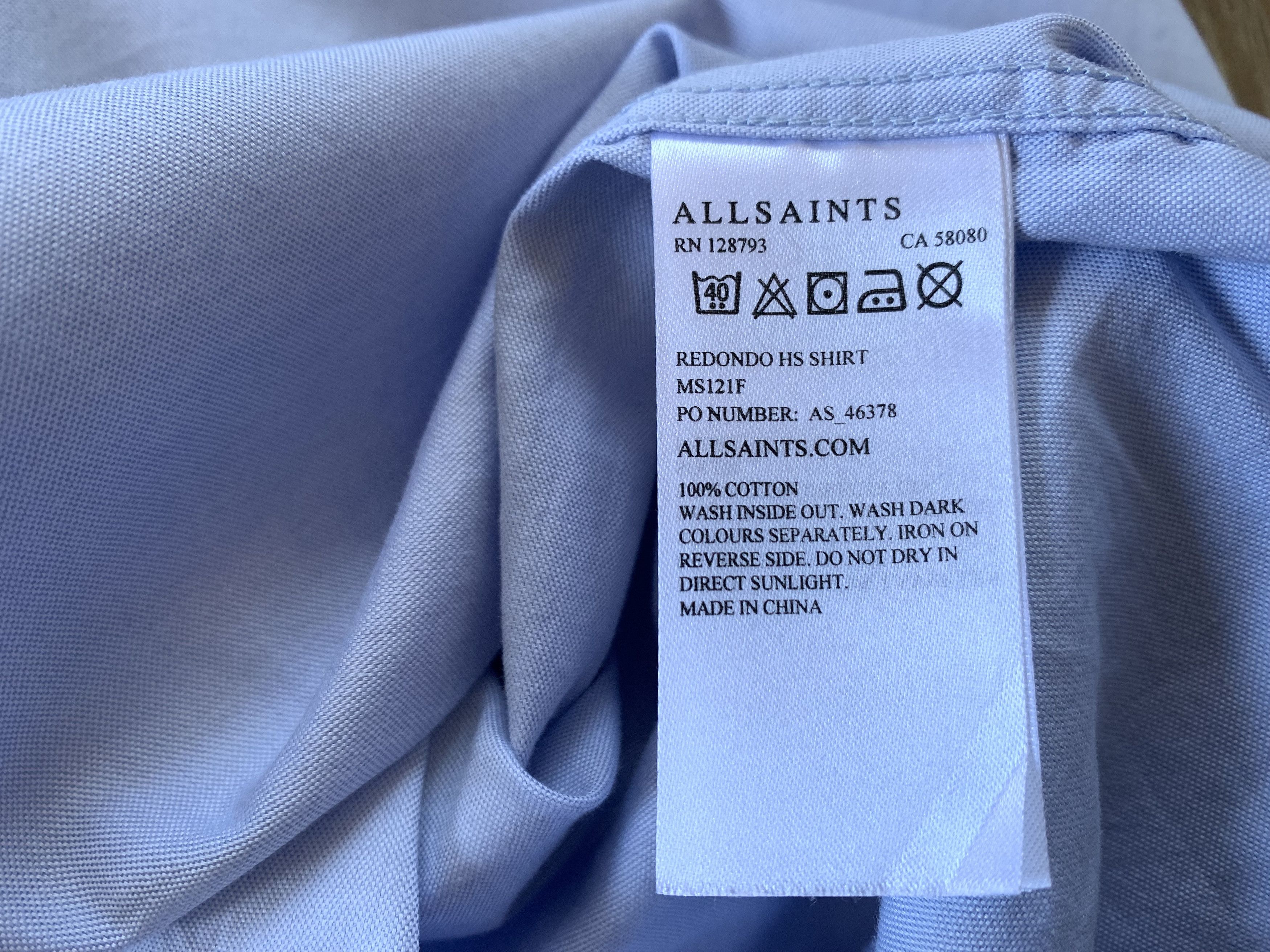 Allsaints Allsaints Womens Cotton Light Blue Short Sleeve Shirt 3/4 Size M / US 6-8 / IT 42-44 - 8 Thumbnail