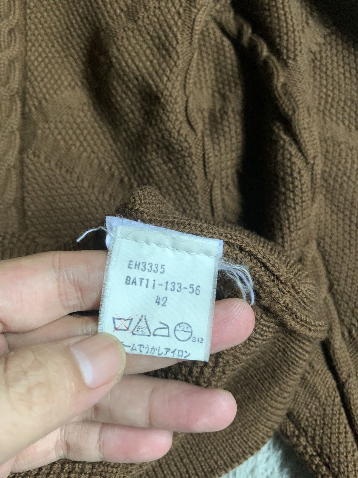 Burberry Vintage 90s Rare Colour Burberrys Cable knit Sweater Size US L / EU 52-54 / 3 - 7 Thumbnail