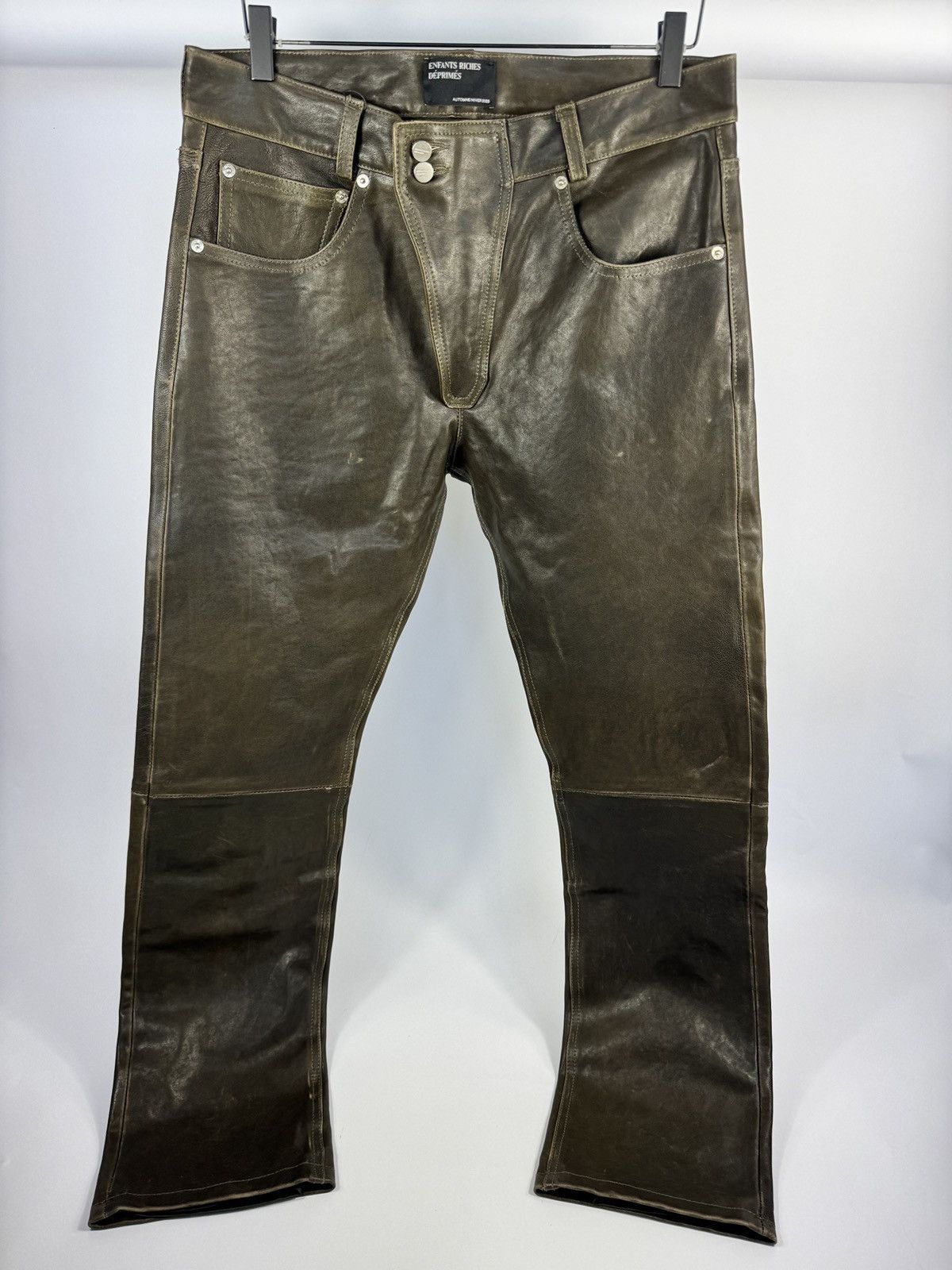 Enfants Riches Deprimes MOTO FLY SOFT VEIL LEATHER TROUSERS RARE Size US 32 / EU 48 - 1 Thumbnail
