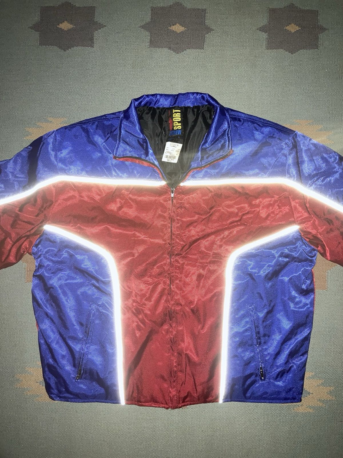 Vintage Vtg J Crew sport jacket nylo rave 3M reflective DEADSTOCK XL Size US XL / EU 56 / 4 - 3 Thumbnail