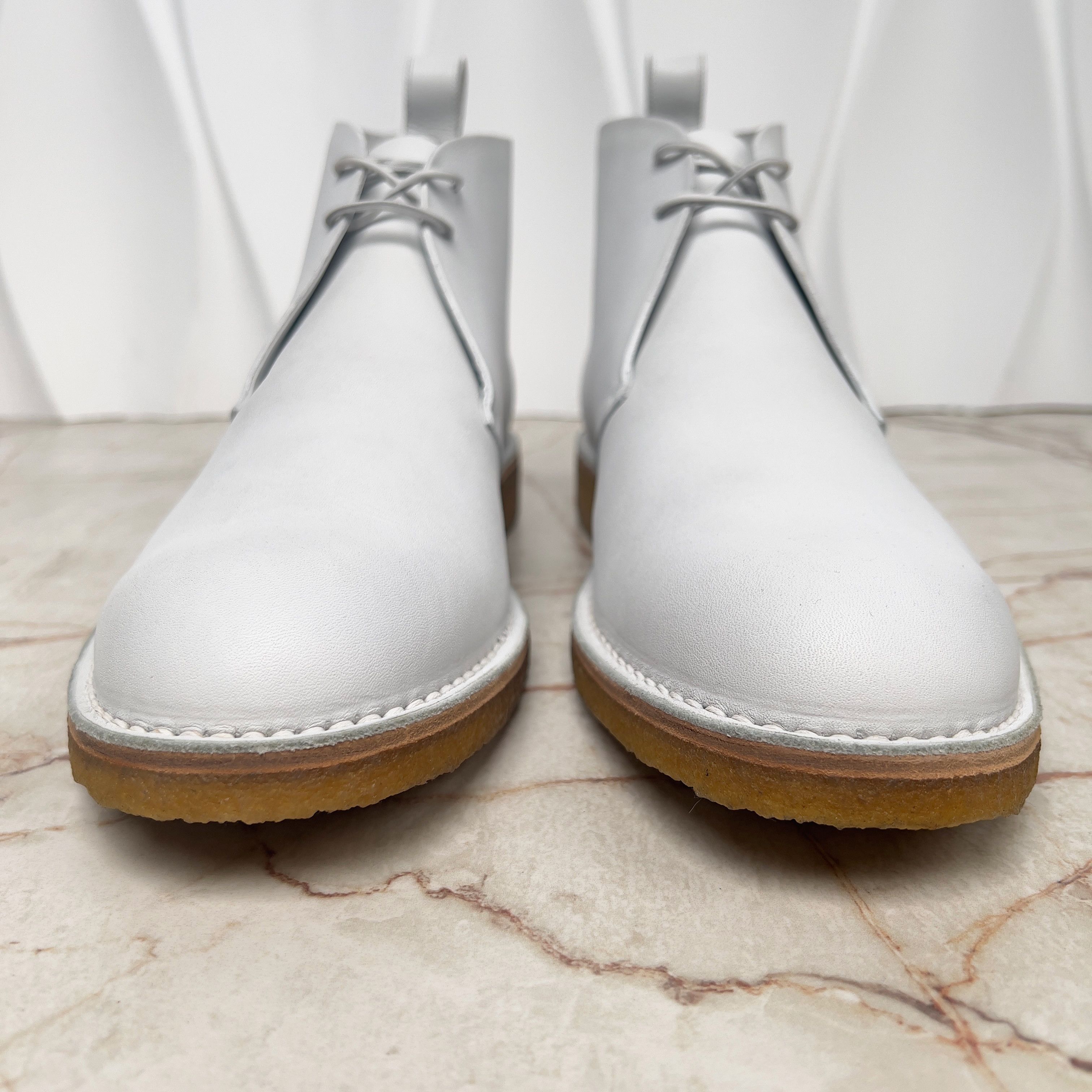 Louis Vuitton Chukka Desert Boots White Leather Size US 10.5 / EU 43-44 - 4 Thumbnail