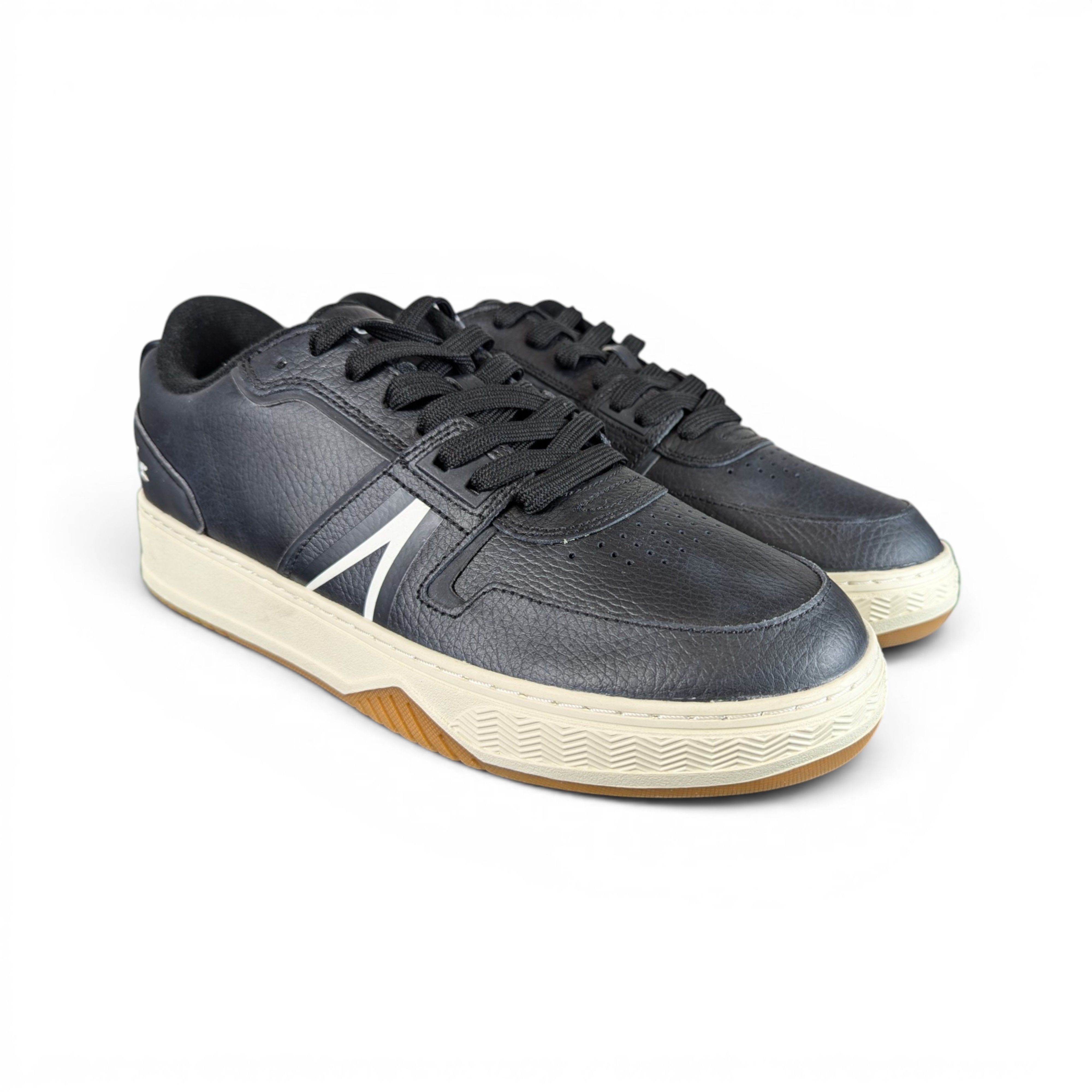 Lacoste LACOSTE BLACK LEATHER SNEAKERS Size US 10.5 / EU 43-44 - 3 Thumbnail