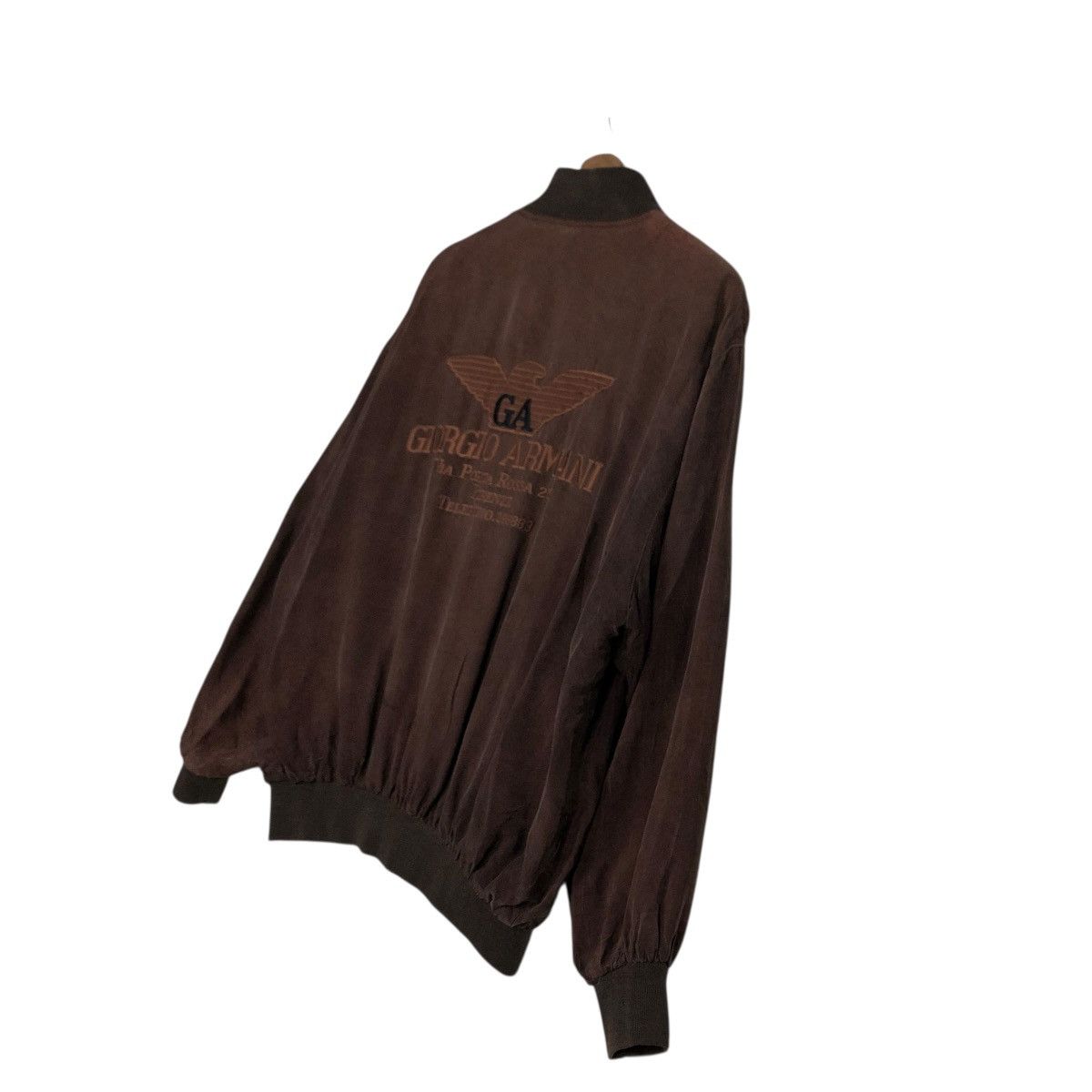 Giorgio Armani 🔥VINTAGE BOMBER JACKET GIRGIO ARMANI BIG LOGO EMBROIDERY Size US M / EU 48-50 / 2 - 12 Thumbnail