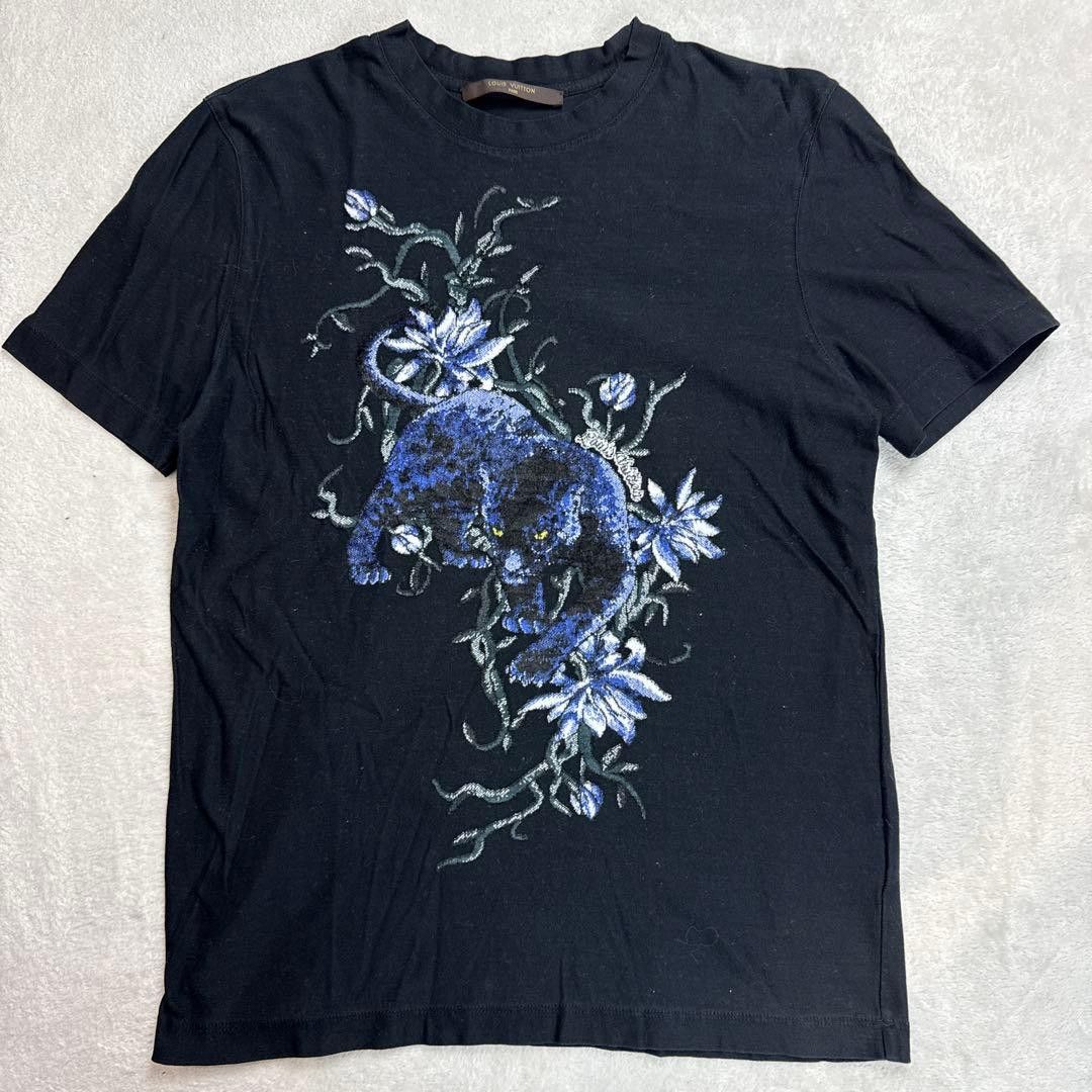 Louis Vuitton Louis Vuitton 2016 SS Floral Panther T-Shirt- Black Size US S / EU 44-46 / 1 - 1 Thumbnail