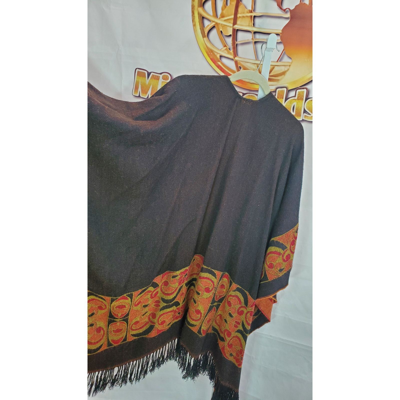 Other Accessory Street Black Brown Fringe Shawl One Size Size ONE SIZE - 5 Thumbnail