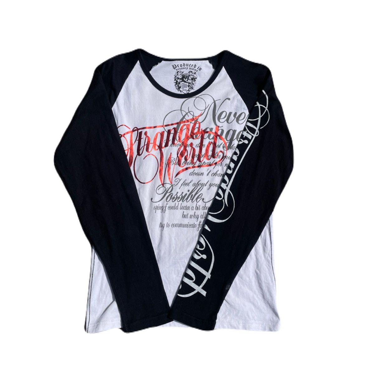If Six Was Nine 2000s Japanese archive Vkei Poem Long Sleeve Tee Y2K Size US S / EU 44-46 / 1 - 2 Thumbnail