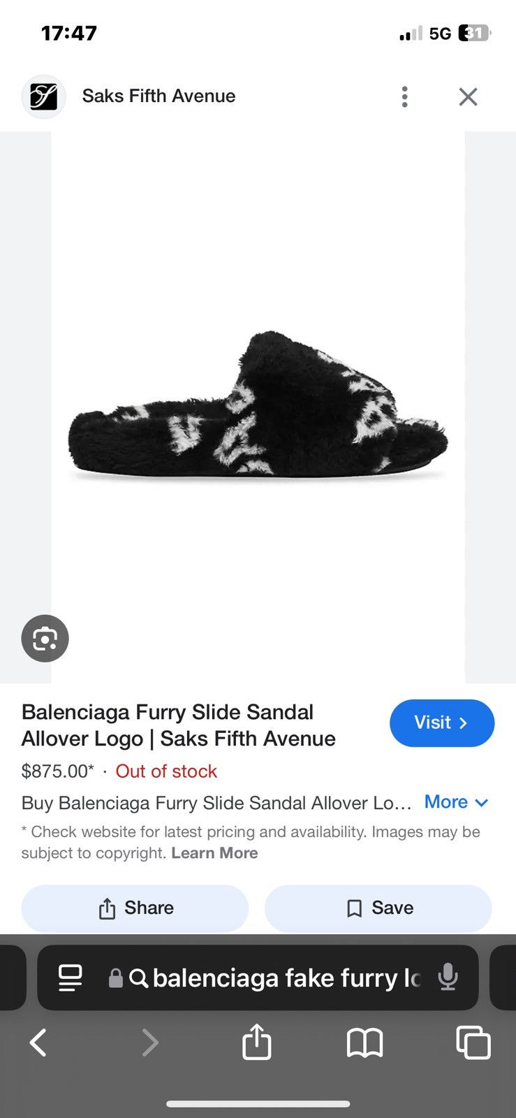 Balenciaga Balenciaga furry slides logo allover Size US 9 / EU 42 - 13 Thumbnail