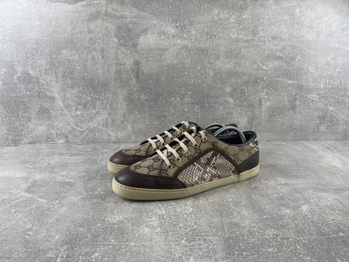 Gucci GG Supreme Guccissima Python Trim Sneakers Sneakers
