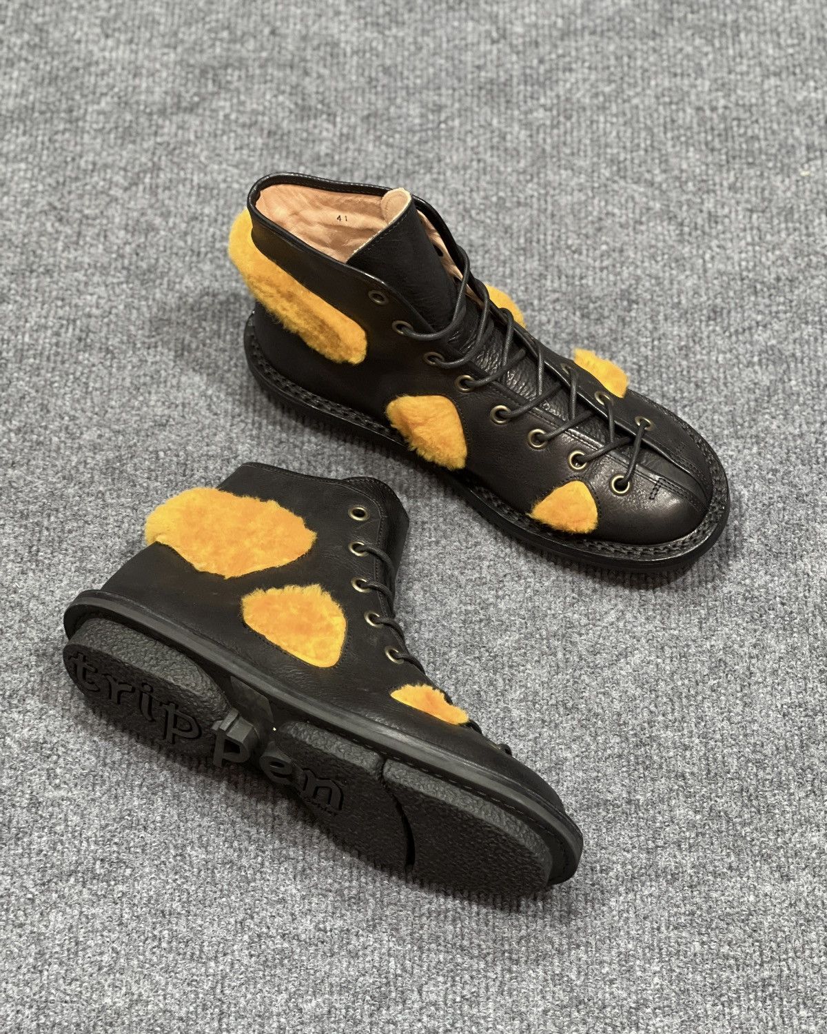 Trippen Trippen Spock_f Black-yellow boot shoes Size US 8 / EU 41 - 4 Thumbnail