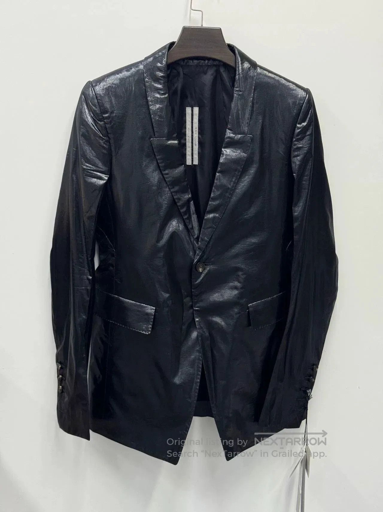 Rick Owens Rick Owens Glossy Suit Jacket. Size US XXS / EU 40 - 1 Thumbnail