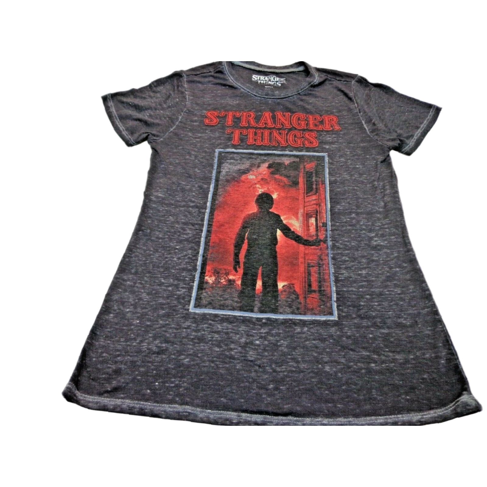 Vintage Stranger Things Black T Shirt XS Womens Short Sleeve Crew Neck Size XS / US 0-2 / IT 36-38 - 1 Thumbnail