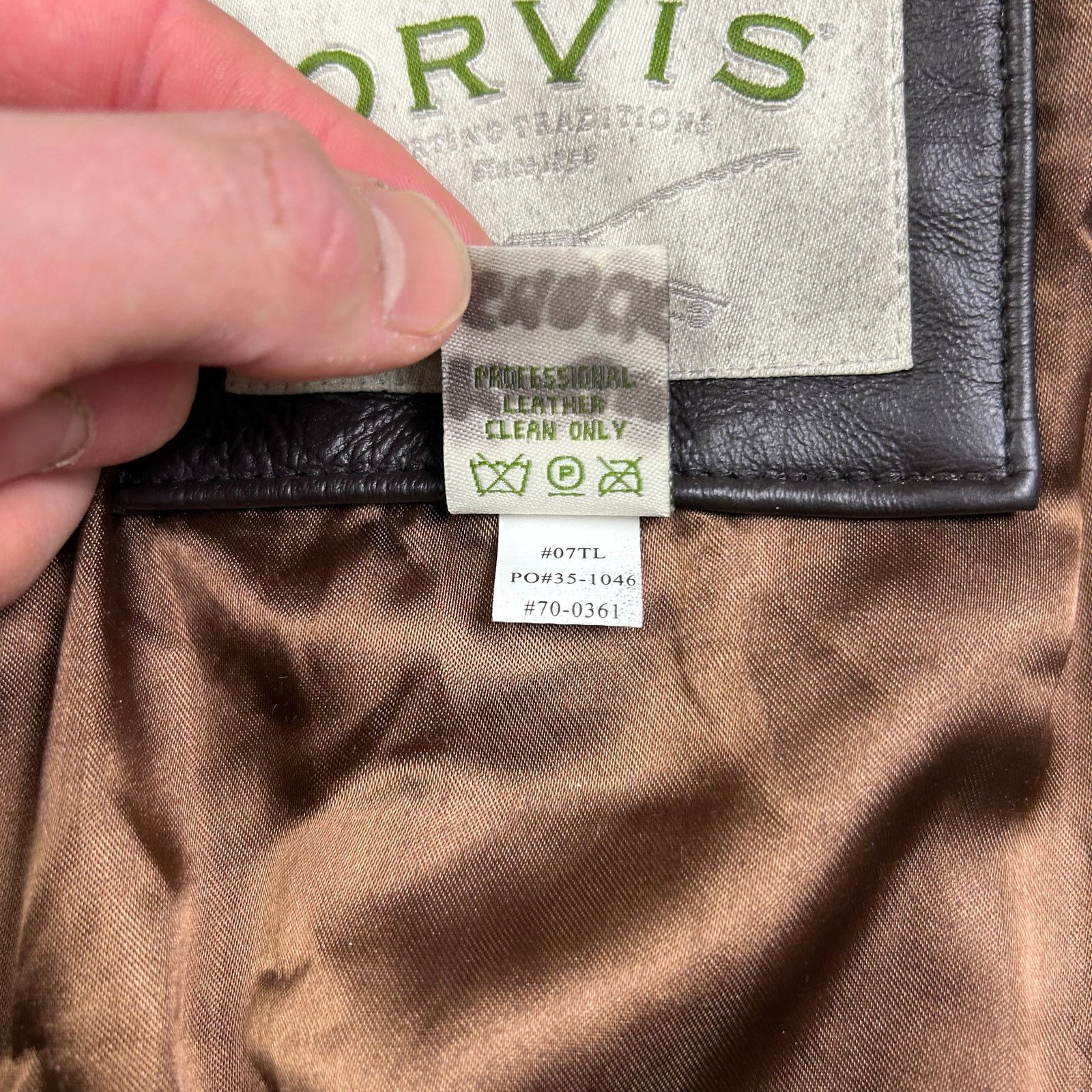 Orvis × Vintage Orvis Brown Leather Flight Aviator Bomber Jacket Size US M / EU 48-50 / 2 - 8 Thumbnail