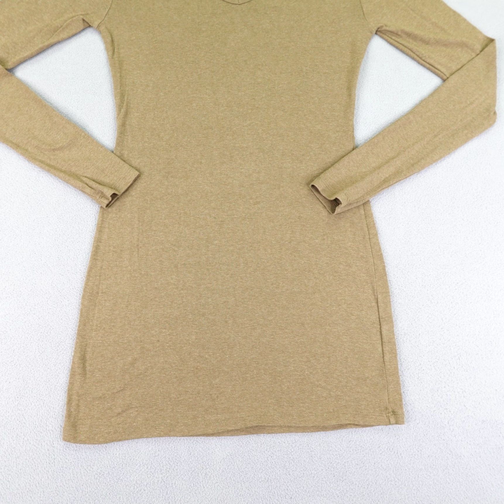 Vintage VINTAGE Peruvian Connection Dress Womens Small Shift Shirt Dress Casual 90s Brown Knit Cotton Knee Length Womens Size S / US 4 / IT 40 - 3 Thumbnail