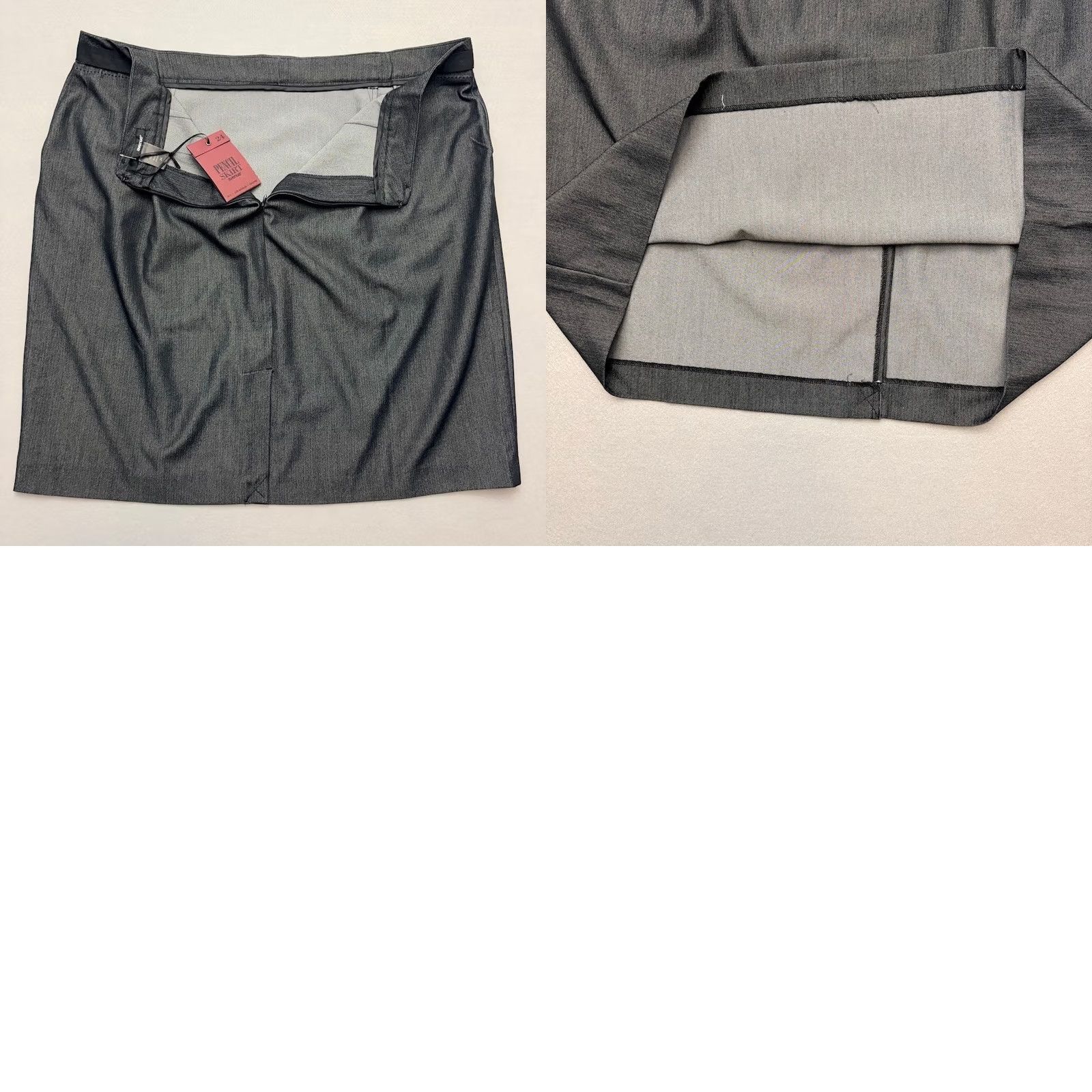 Avenue VINTAGE Avenue Dark Gray Pencil Skirt NWT Knee Length Career Skirt Women's Plus Size 24 Womens Size 42" / US 20 - 8 Thumbnail