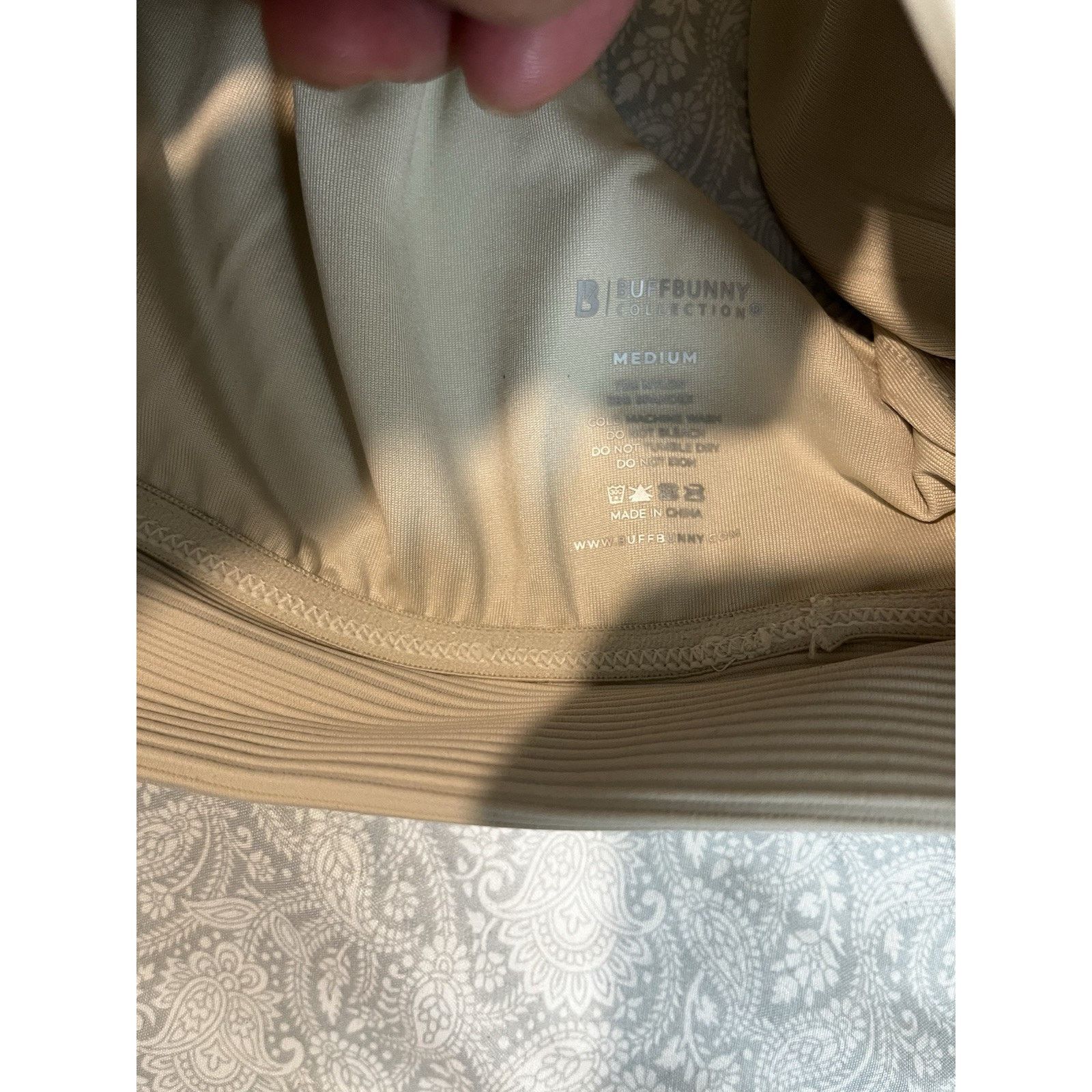 Other Buffbunny Collection Ribbed Deep V Tank Sports Bra Beige Size M / US 6-8 / IT 42-44 - 7 Thumbnail