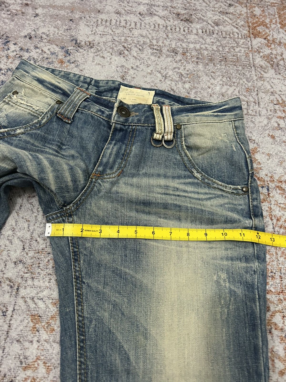 If Six Was Nine × Isamu Katayama Backlash × Japanese Brand Lolita Washed Buckle Back Cropped jeans Size US 32 / EU 48 - 20 Thumbnail
