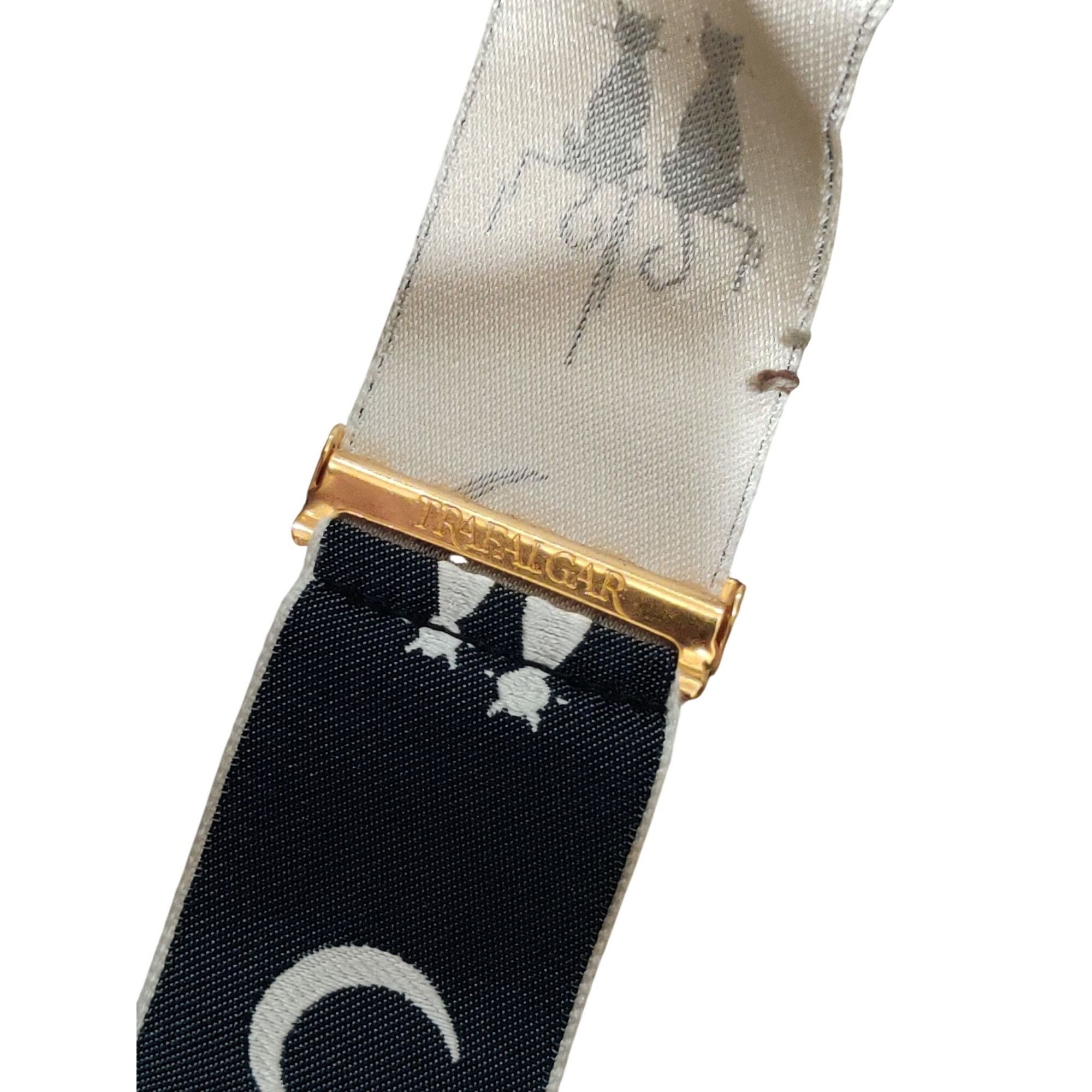 Vintage Trafalgar Calvin Curtis Serenade Silk Suspenders Cat