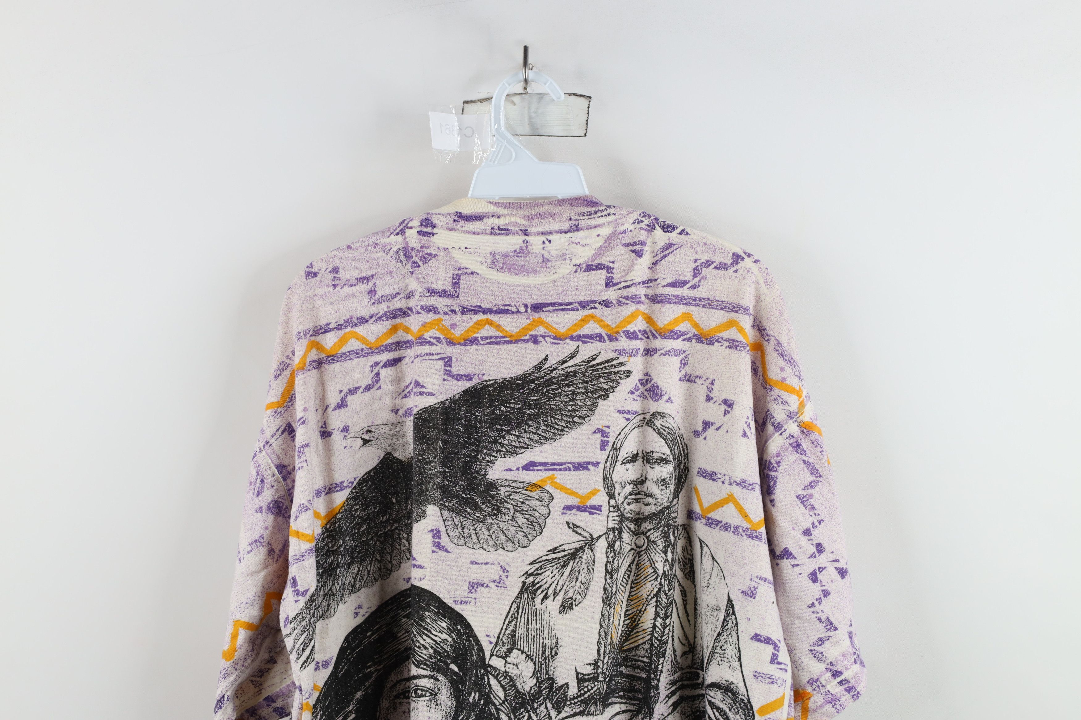 Vintage Vintage 90s Streetwear Southwestern Wolf Eagle Over T-Shirt Size US L / EU 52-54 / 3 - 11 Thumbnail