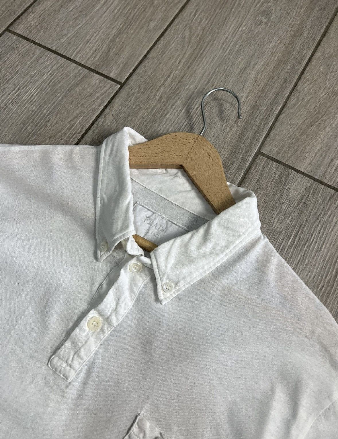 Prada 😍Prada T-shirt Basic White New Collection Mini Logo Size US L / EU 52-54 / 3 - 8 Thumbnail
