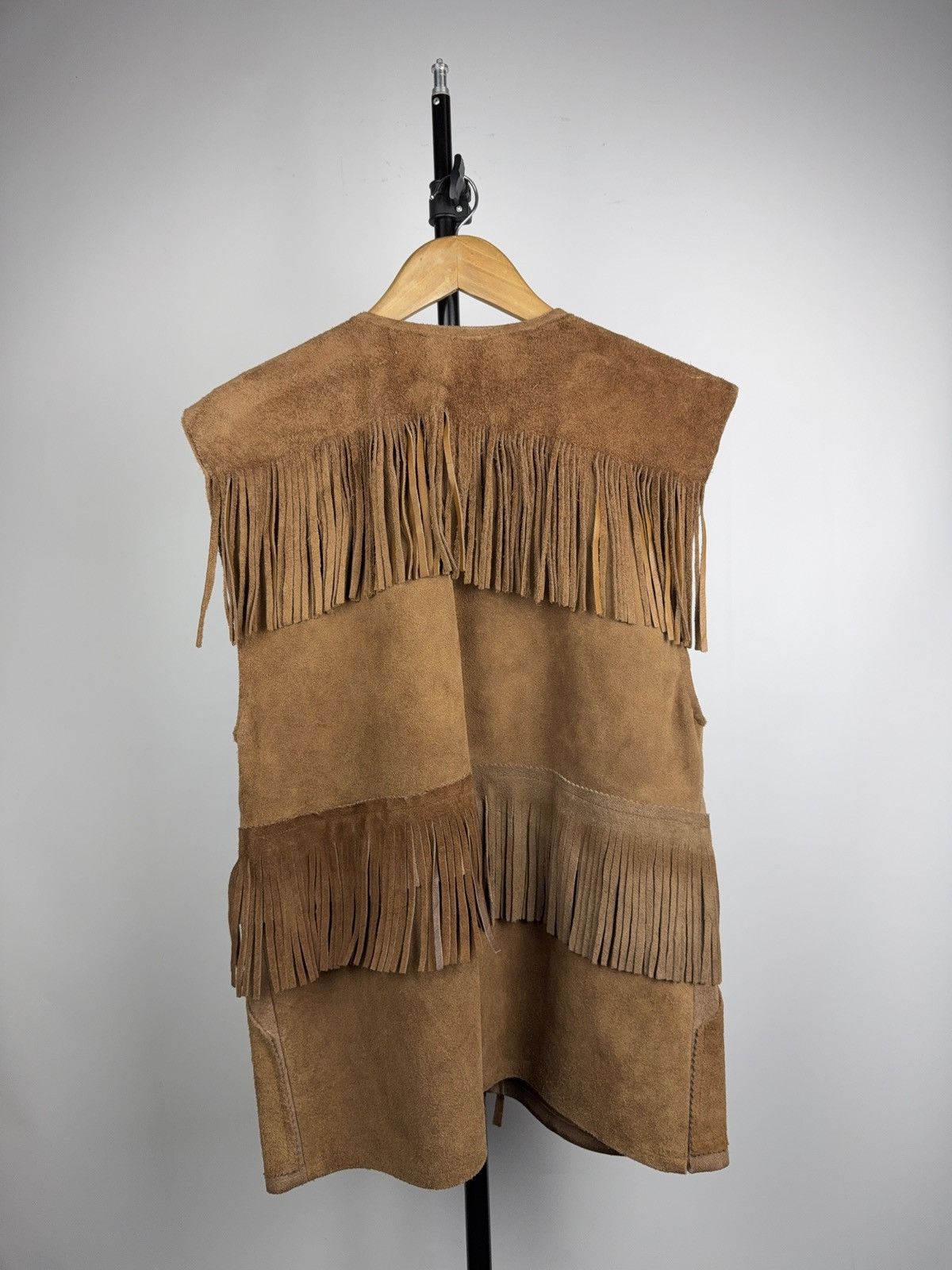 Genuine Leather Vintage Cowboy USA Suede Fringe Vest Western Boho Leather Size US M / EU 48-50 / 2 - 14 Thumbnail