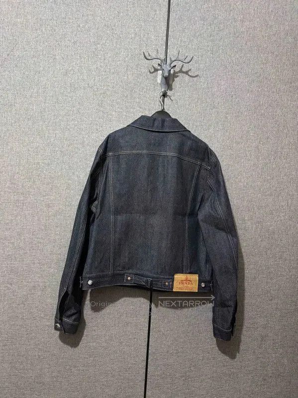 Prada Prada Black Gray Cotton Logo Embroidered Jacket. Size US S / EU 44-46 / 1 - 2 Thumbnail